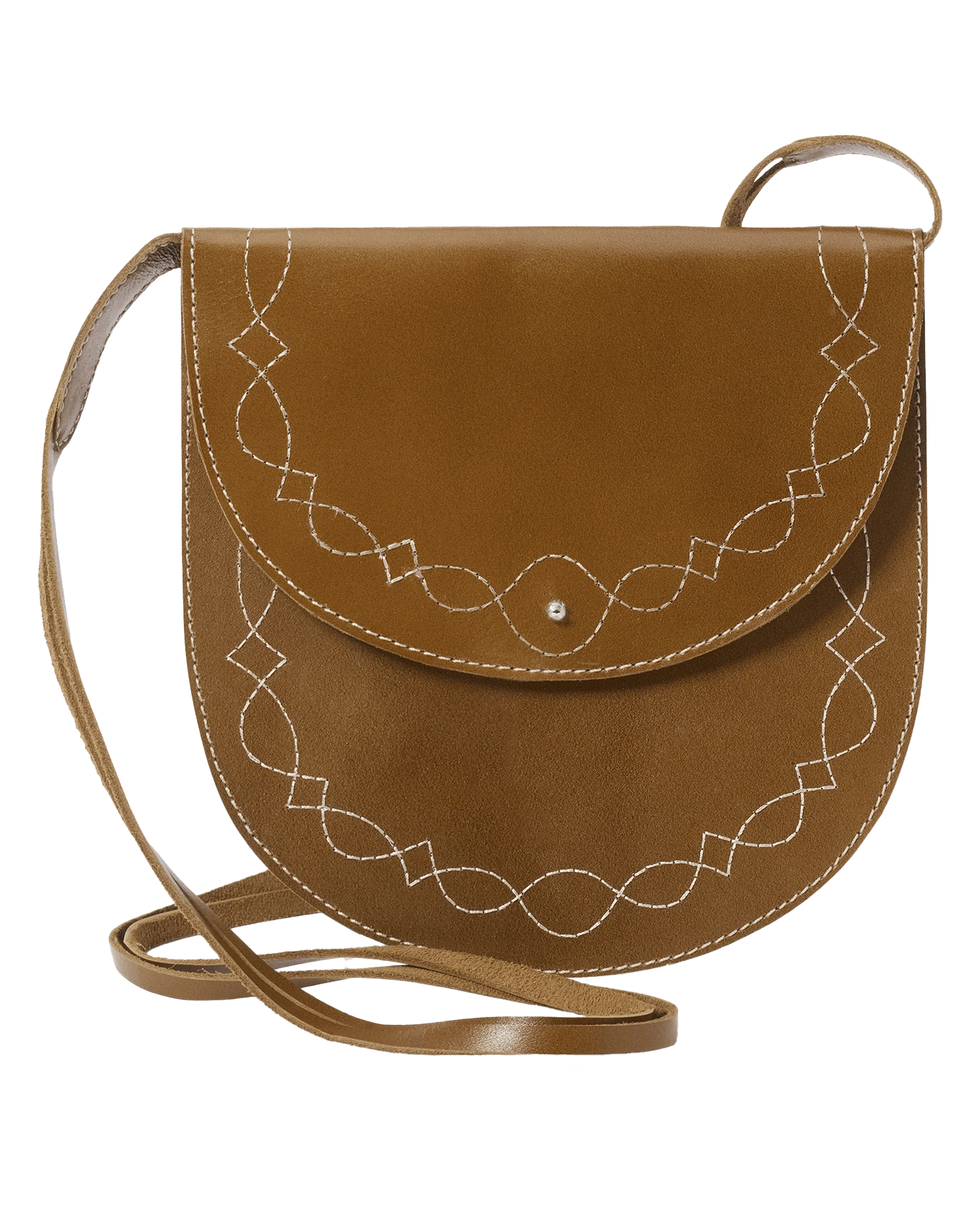 The Saddle Stitch Bag. -- Cognac - Image 3