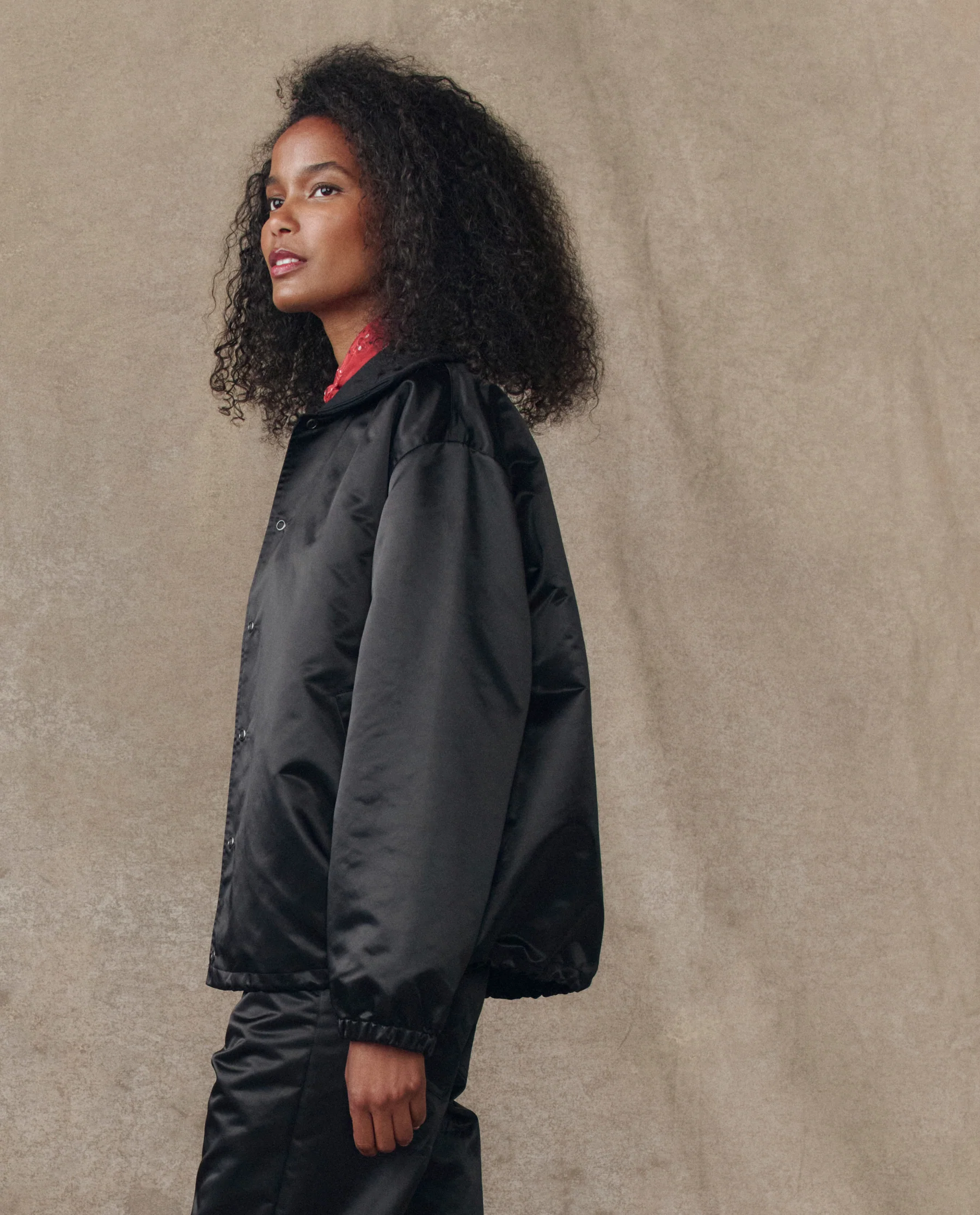 The Satin Coach's Jacket. -- Black - Image 3