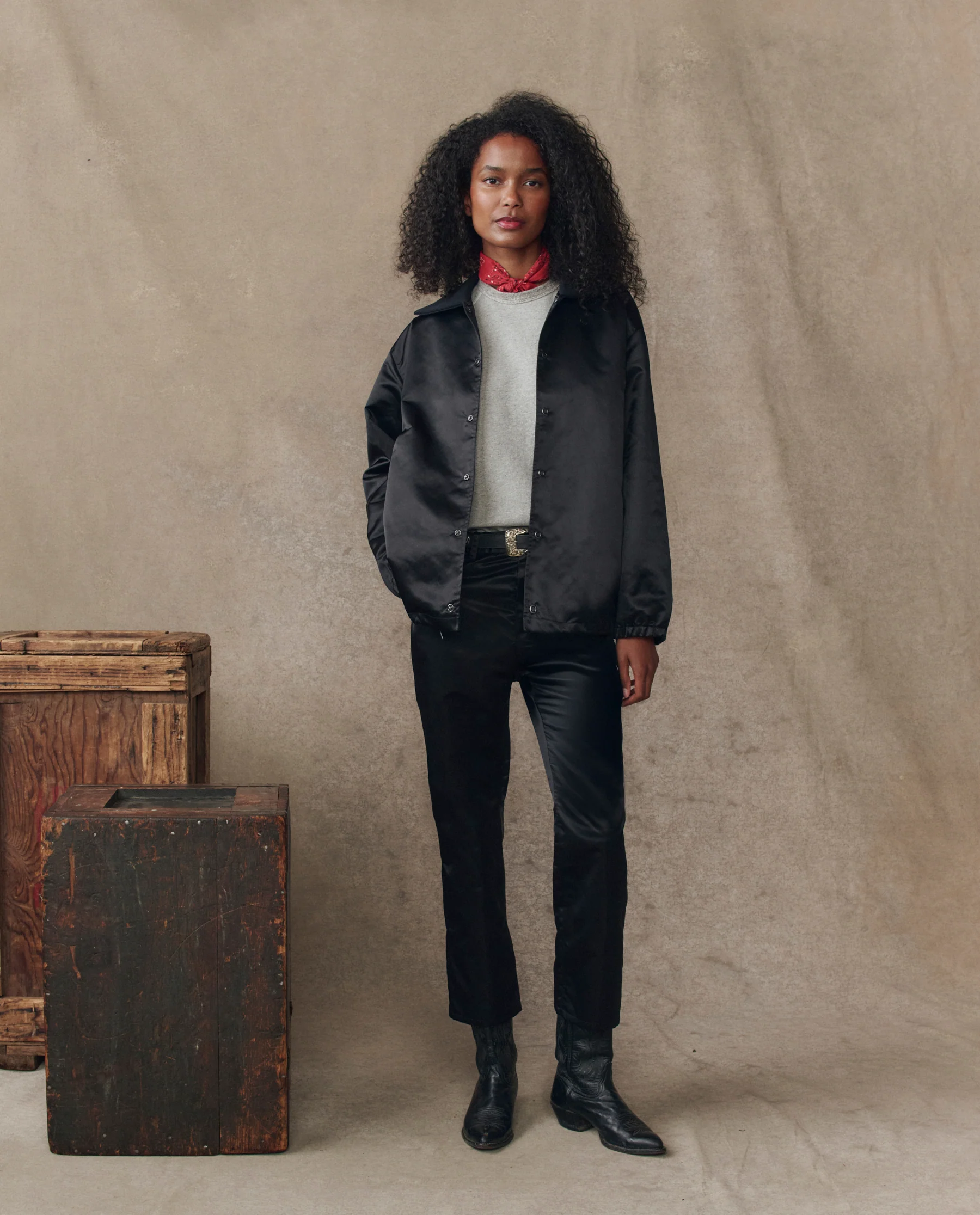 The Satin Coach's Jacket. -- Black - Image 4