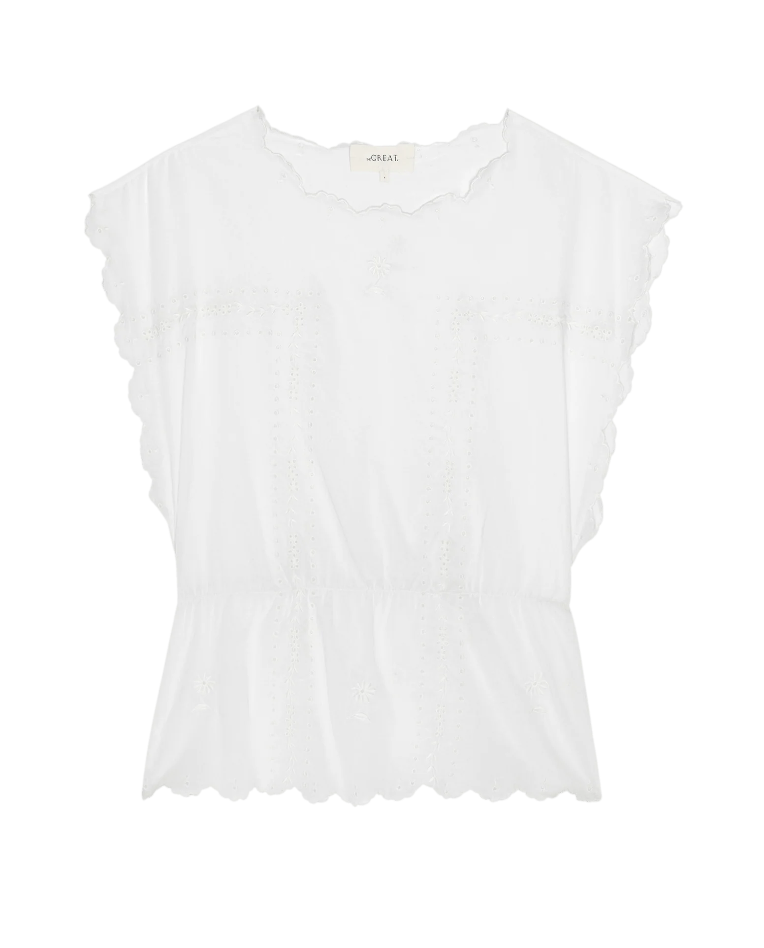 The Scalloped Eyelet Tunic. -- White - Image 5