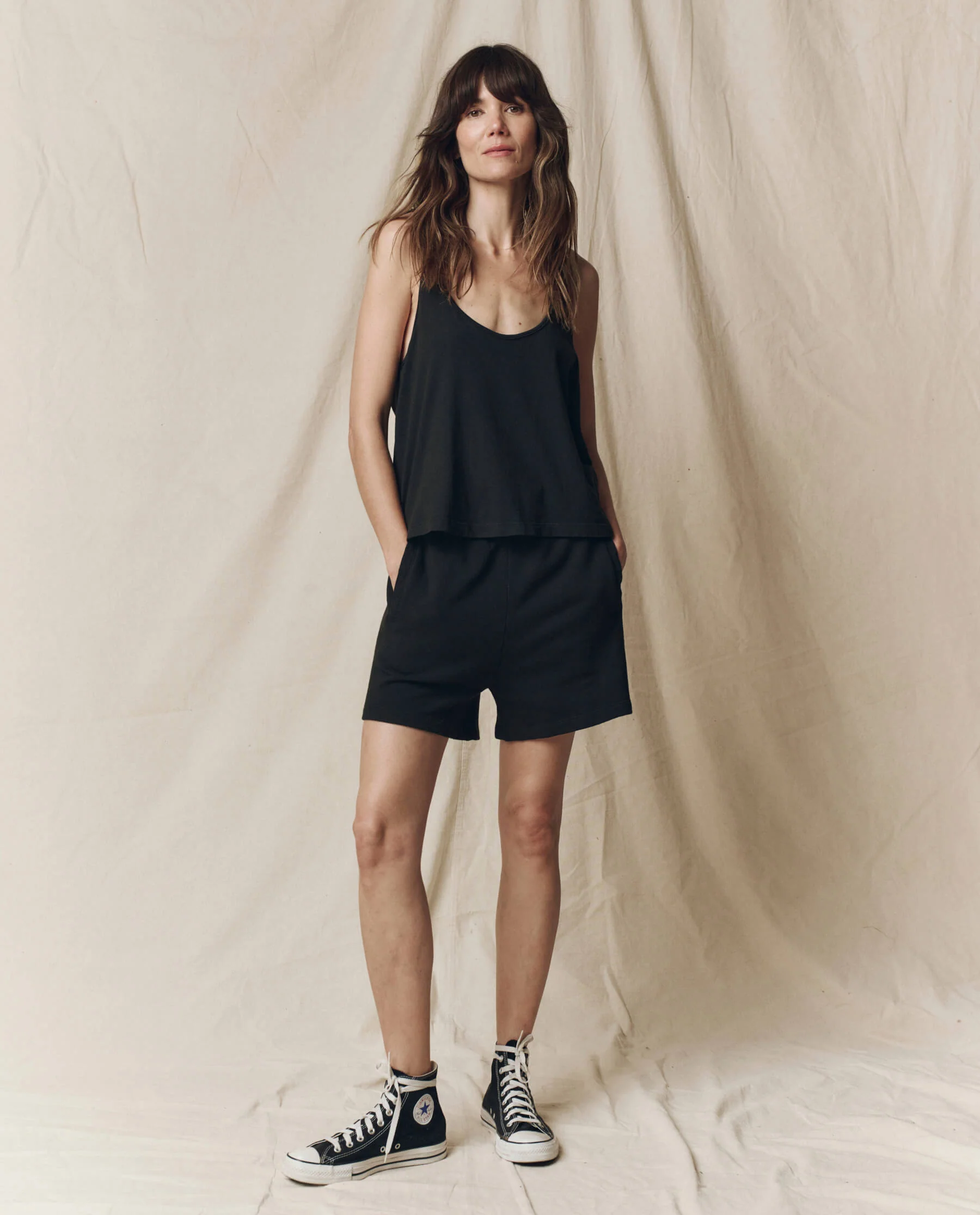 The Scoop Neck Tank. Solid -- Almost Black - Image 4