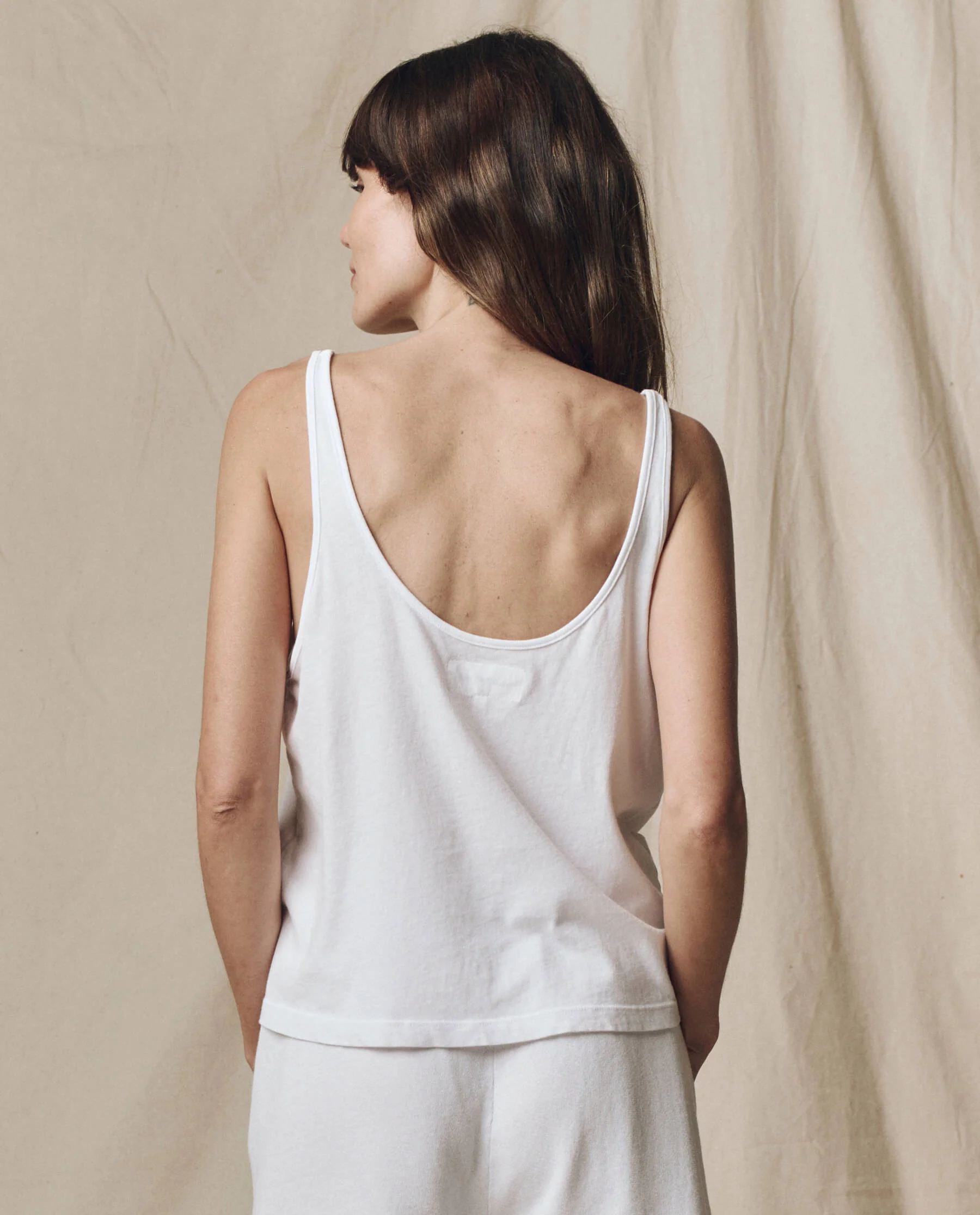 The Scoop Neck Tank. -- True White - Image 2