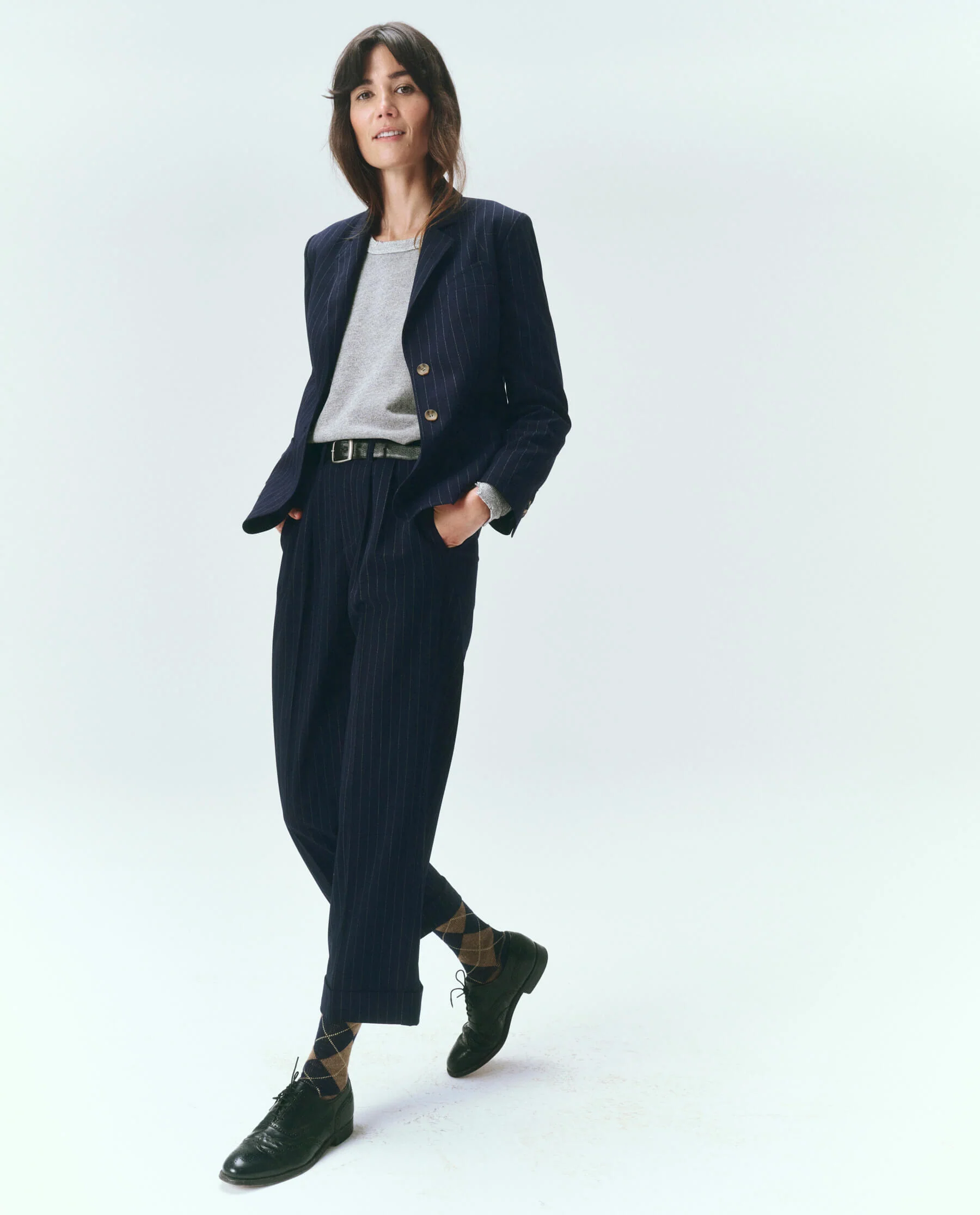The Shrunken Blazer. -- Navy Pin Stripe - Image 5