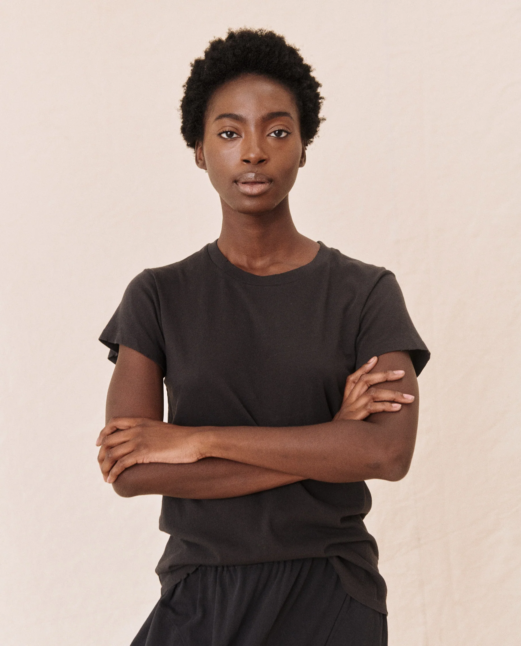 The Slim Tee. Solid -- Almost Black - Image 2