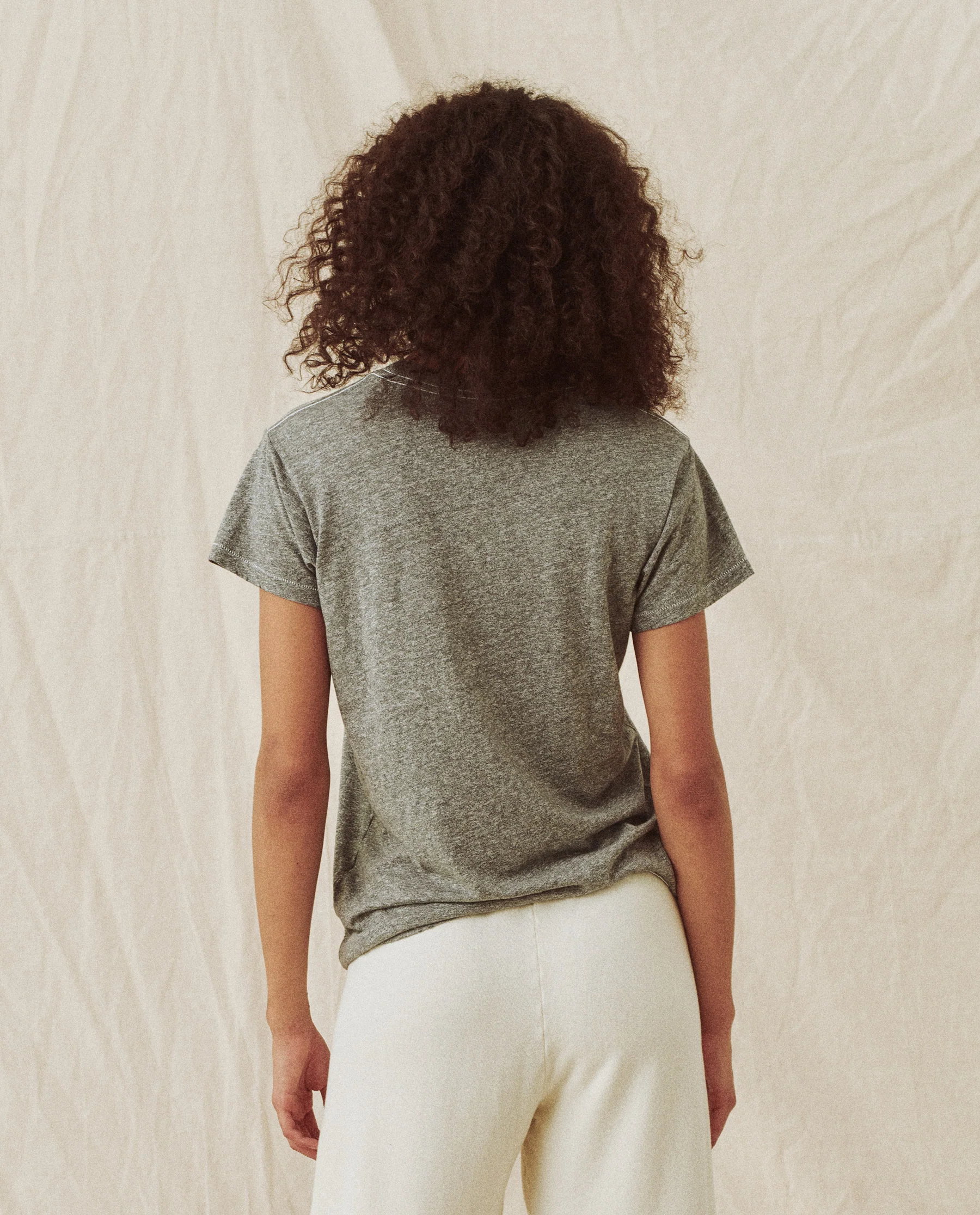 The Slim Tee. Solid -- Heather Grey - Image 2