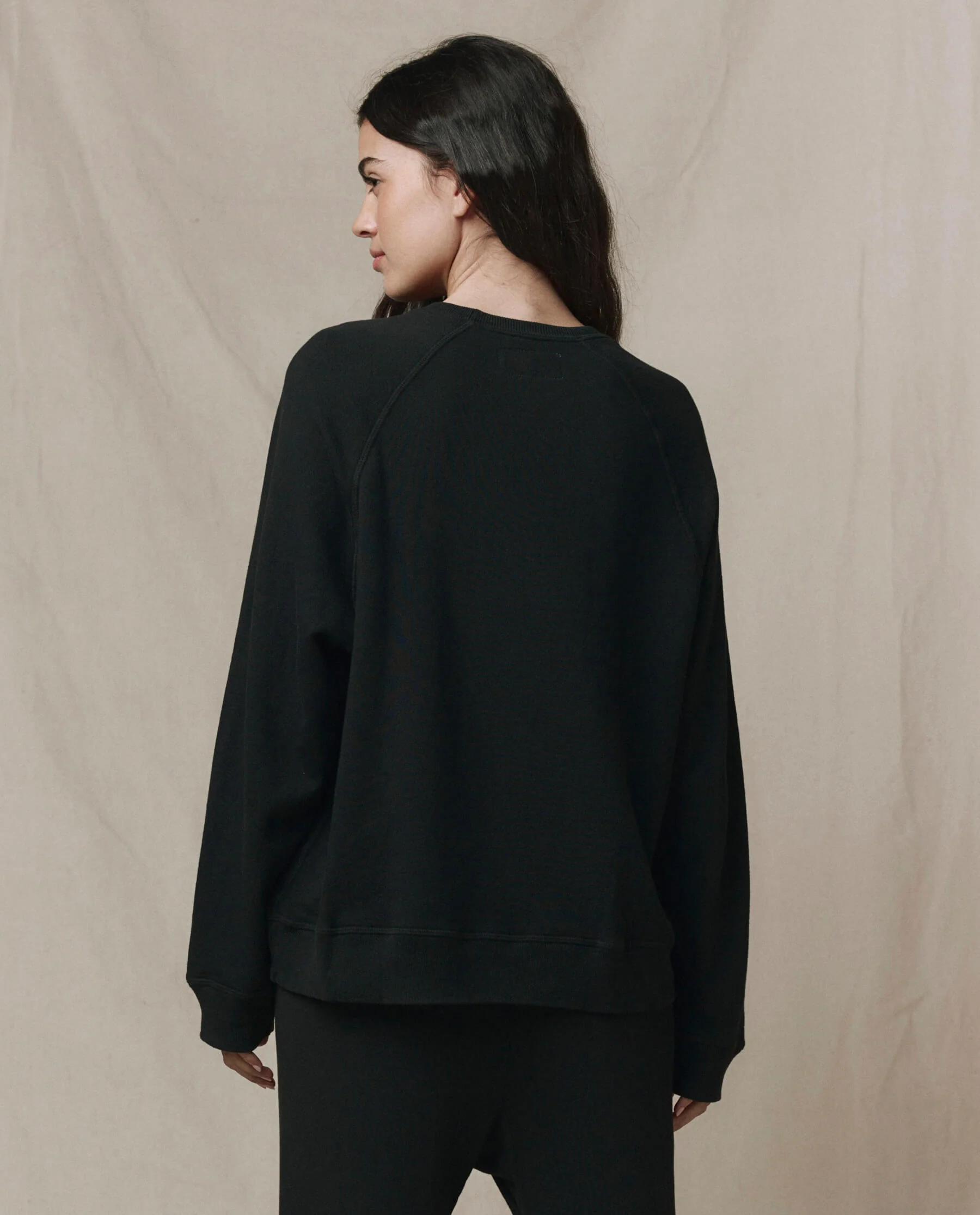 The Slouch Sweatshirt. Solid -- Almost Black - Image 4
