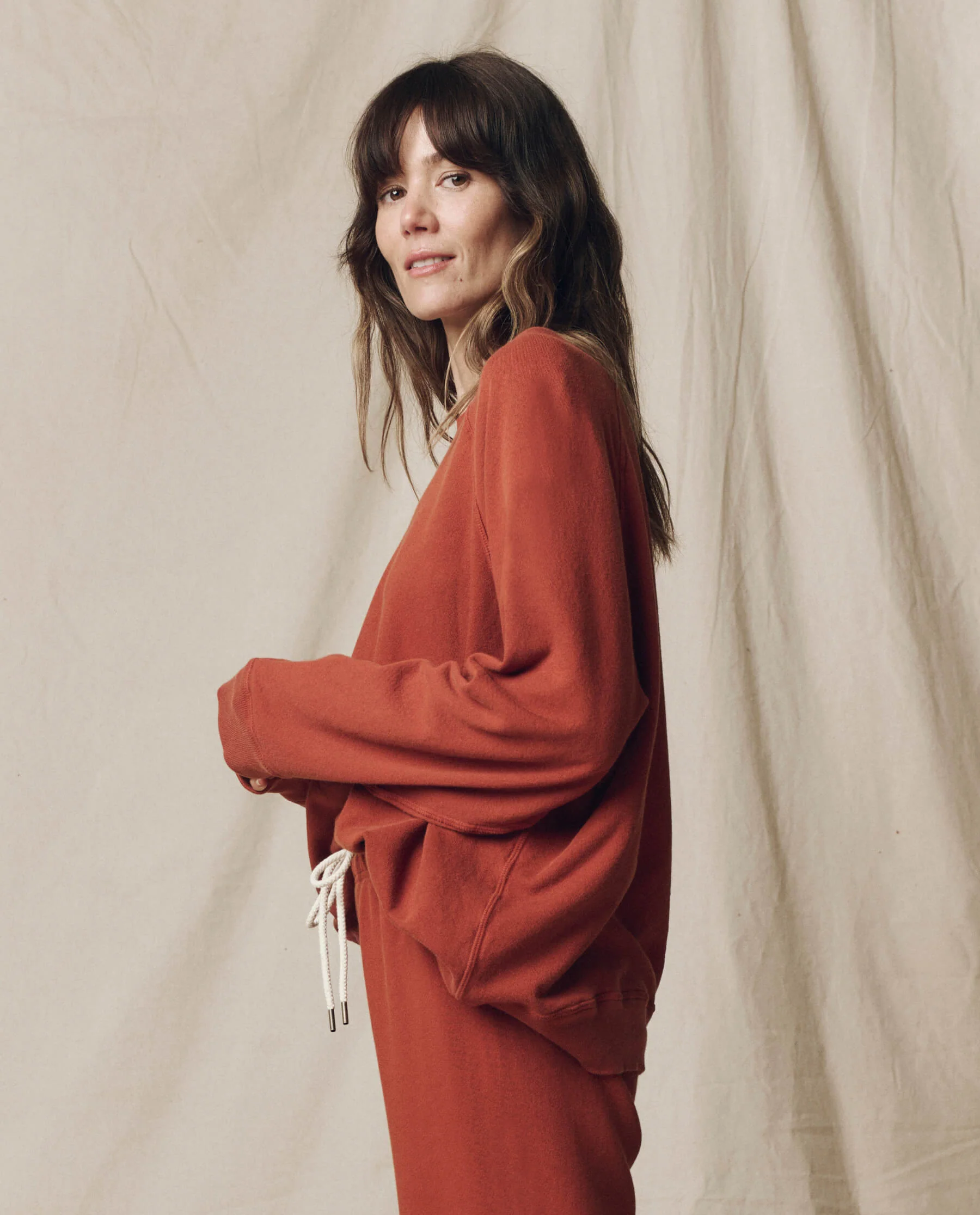 The Slouch Sweatshirt. Solid -- Brick - Image 3