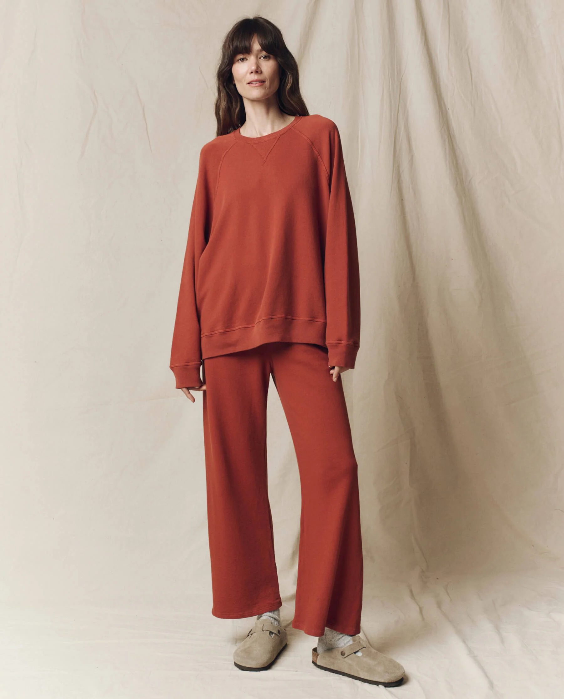 The Slouch Sweatshirt. Solid -- Brick - Image 4