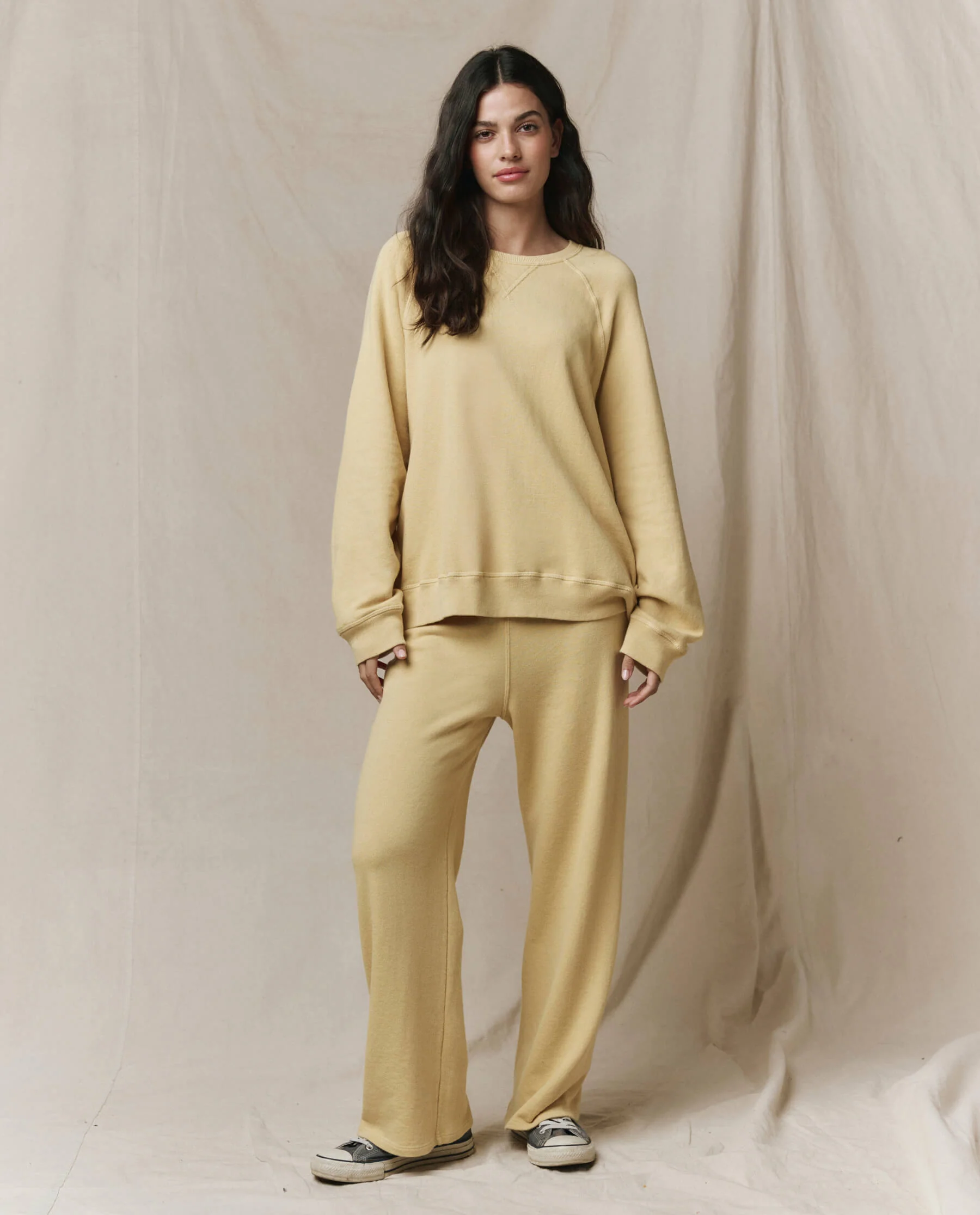 The Slouch Sweatshirt. Solid -- Butter Yellow - Image 2