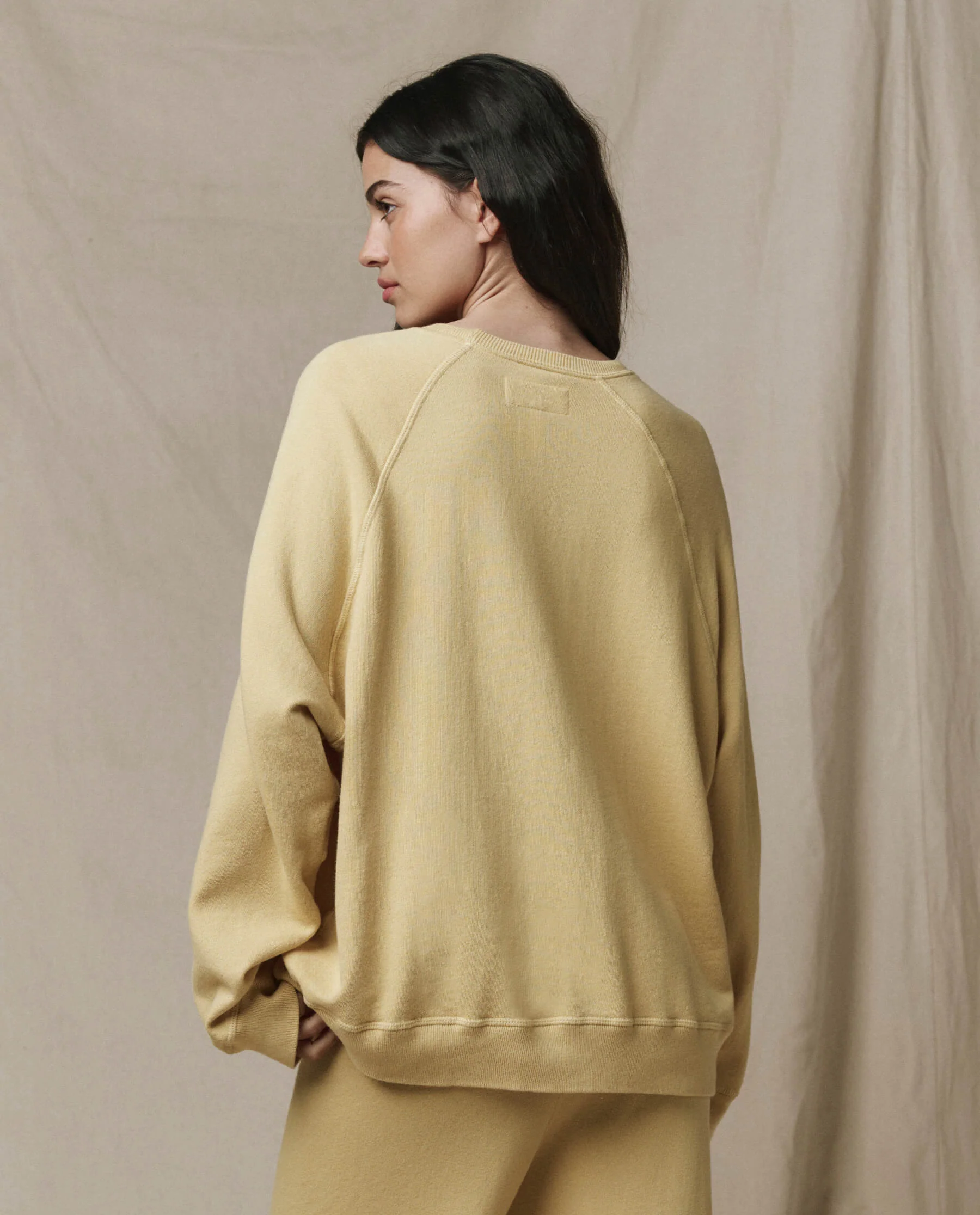 The Slouch Sweatshirt. Solid -- Butter Yellow - Image 3