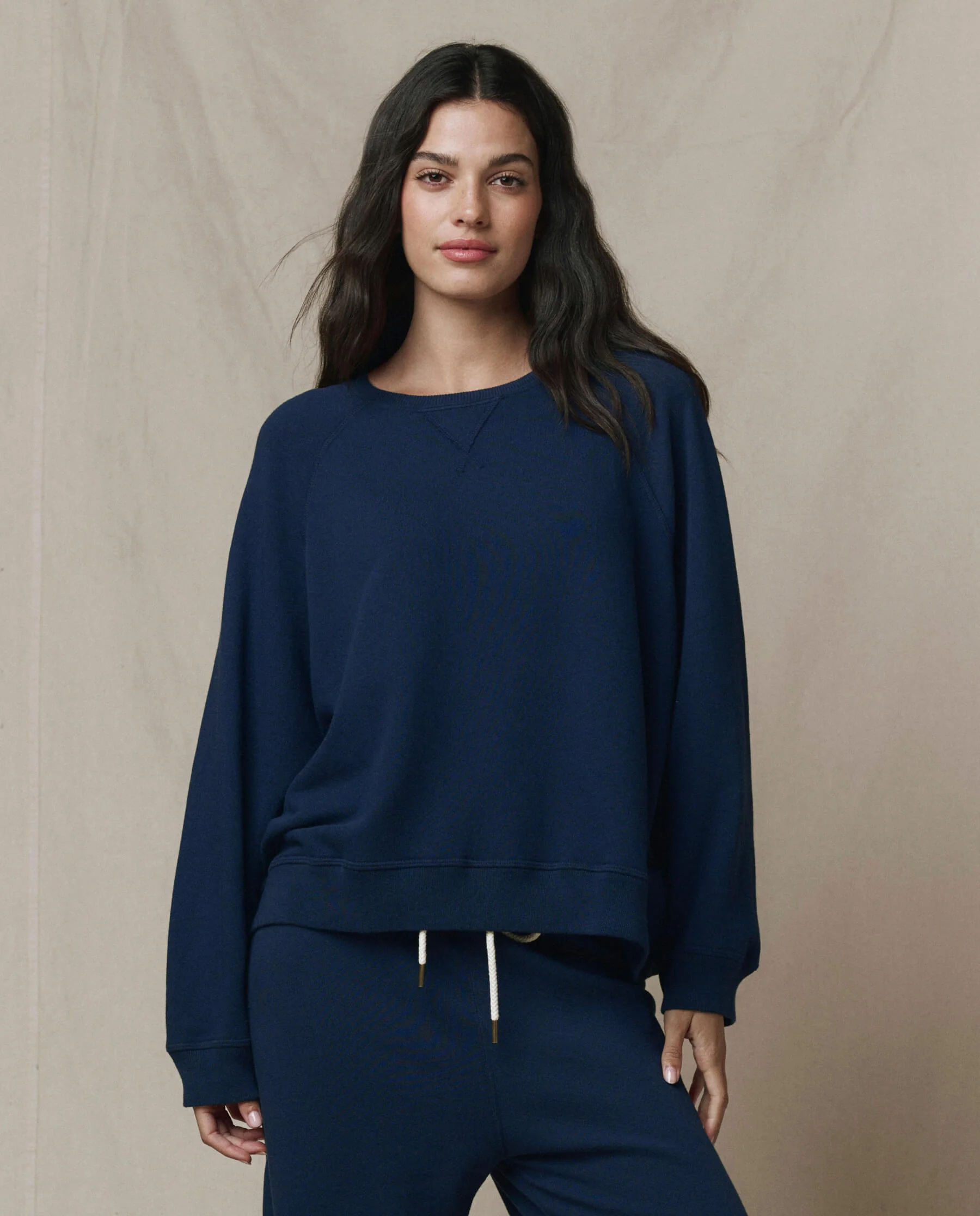 The Slouch Sweatshirt. Solid -- True Navy - Image 3