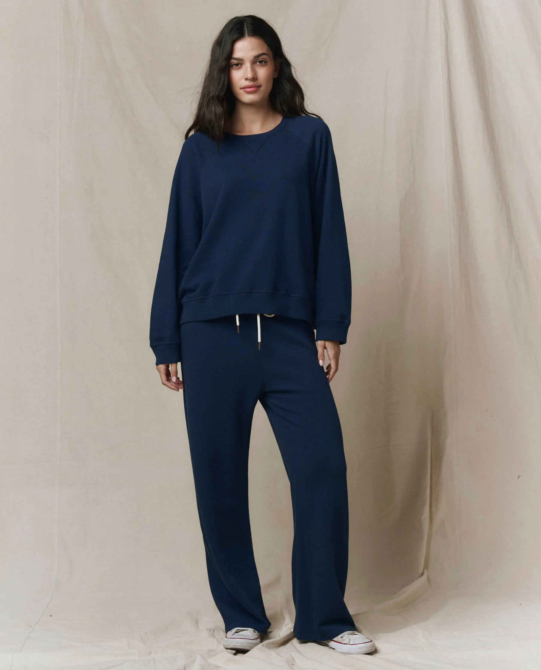 The Slouch Sweatshirt. Solid -- True Navy - Image 4