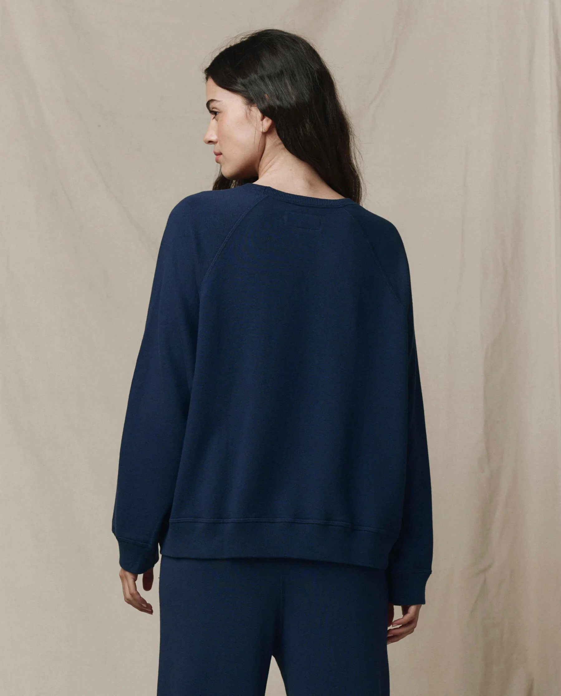 The Slouch Sweatshirt. Solid -- True Navy - Image 5
