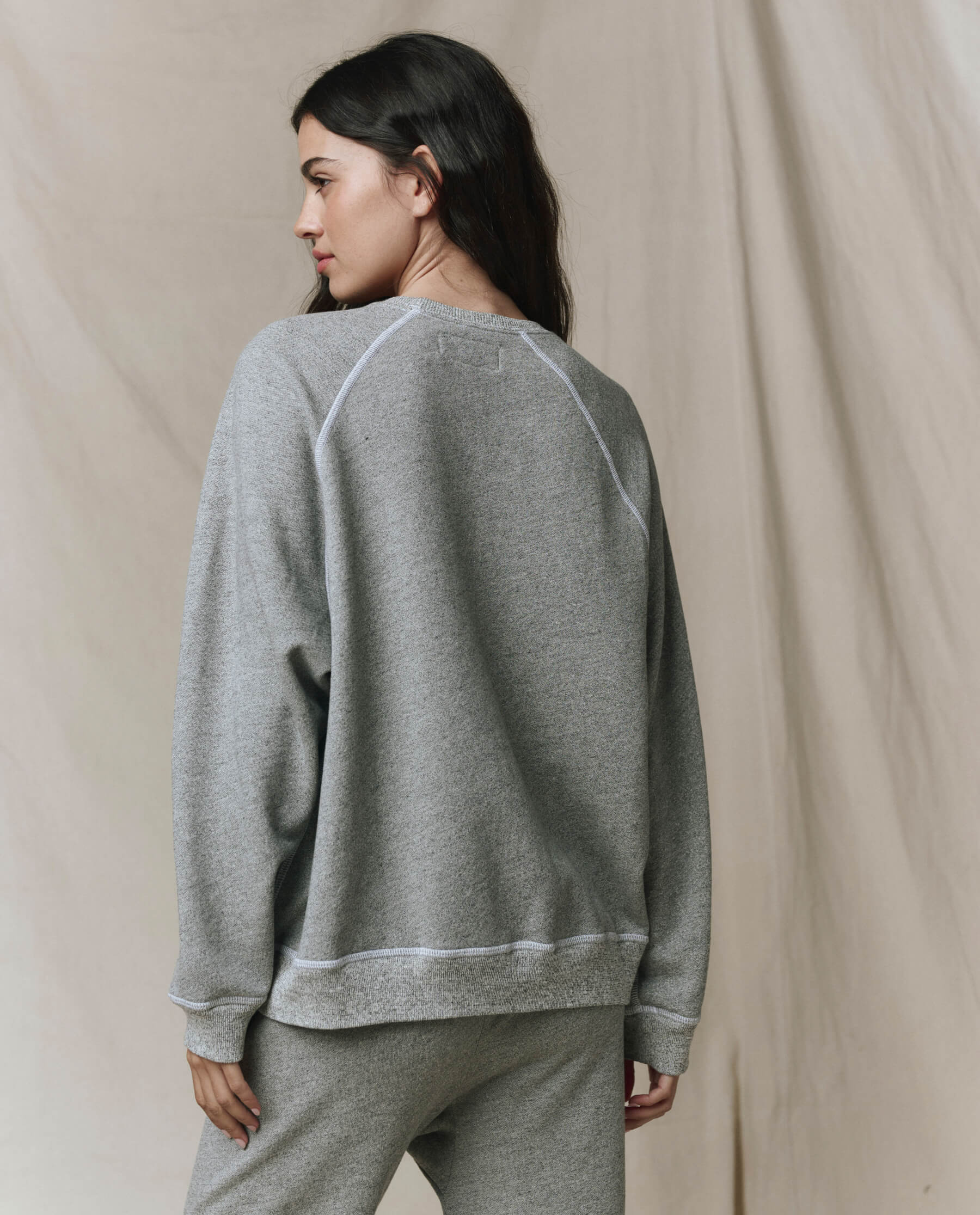 The Slouch Sweatshirt. Solid -- Varsity Grey - Image 3