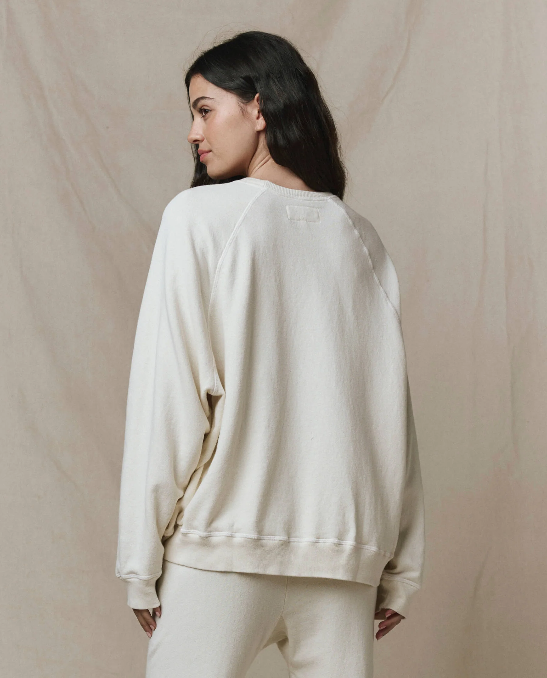 The Slouch Sweatshirt. Solid -- Washed White - Image 3