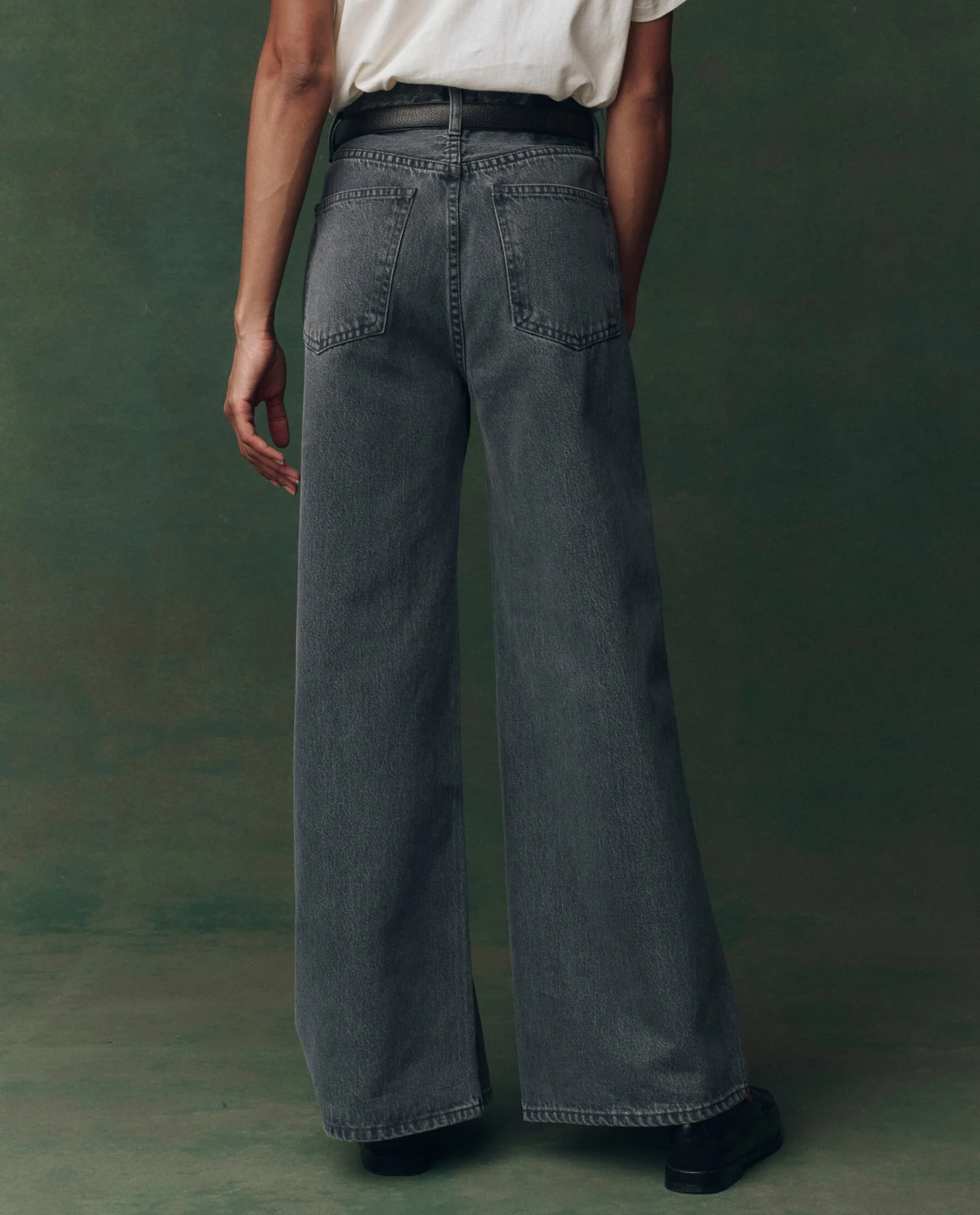 The Slouch Wide Leg Jean. -- Graphite Wash - Image 2