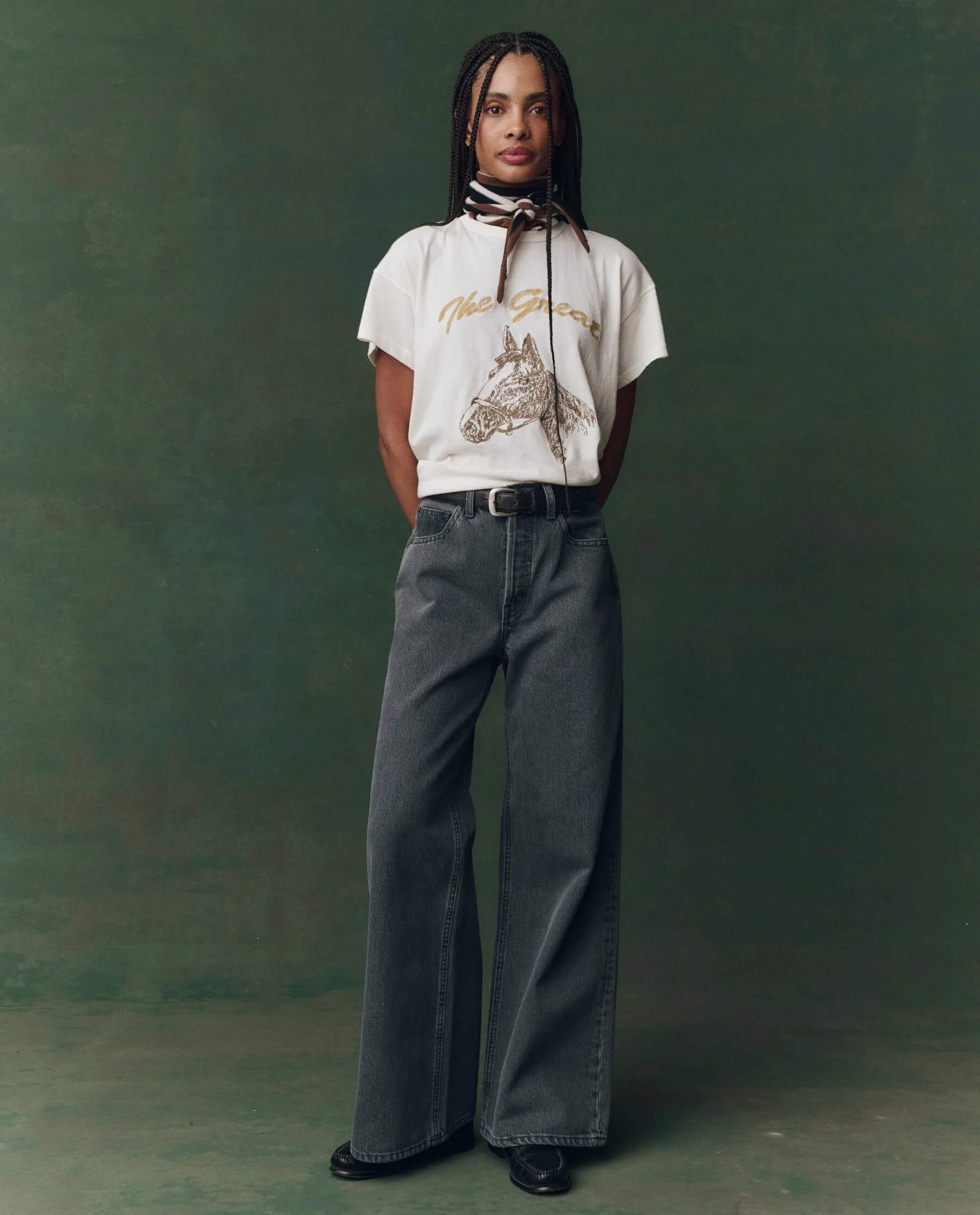 The Slouch Wide Leg Jean. -- Graphite Wash - Image 4