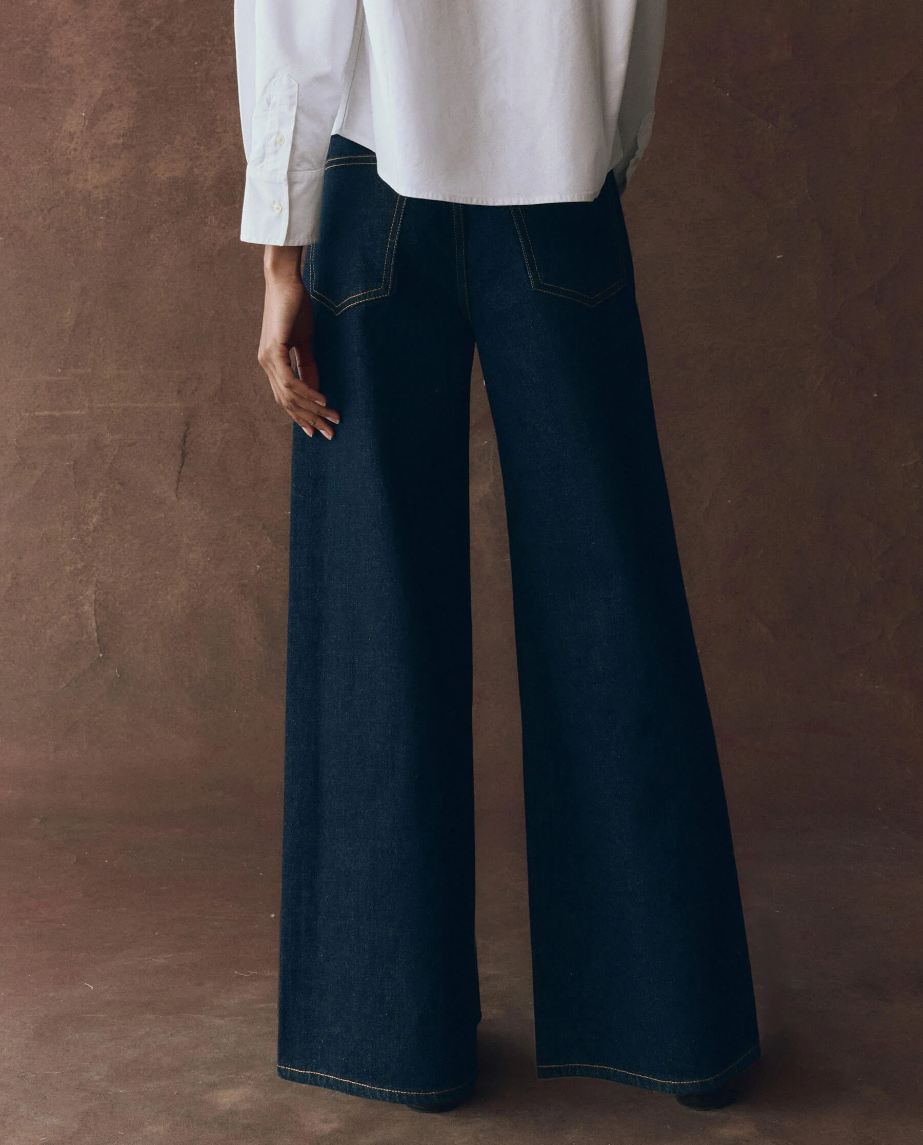 The Slouch Wide Leg Jean. -- Midnight Rinse - Image 2