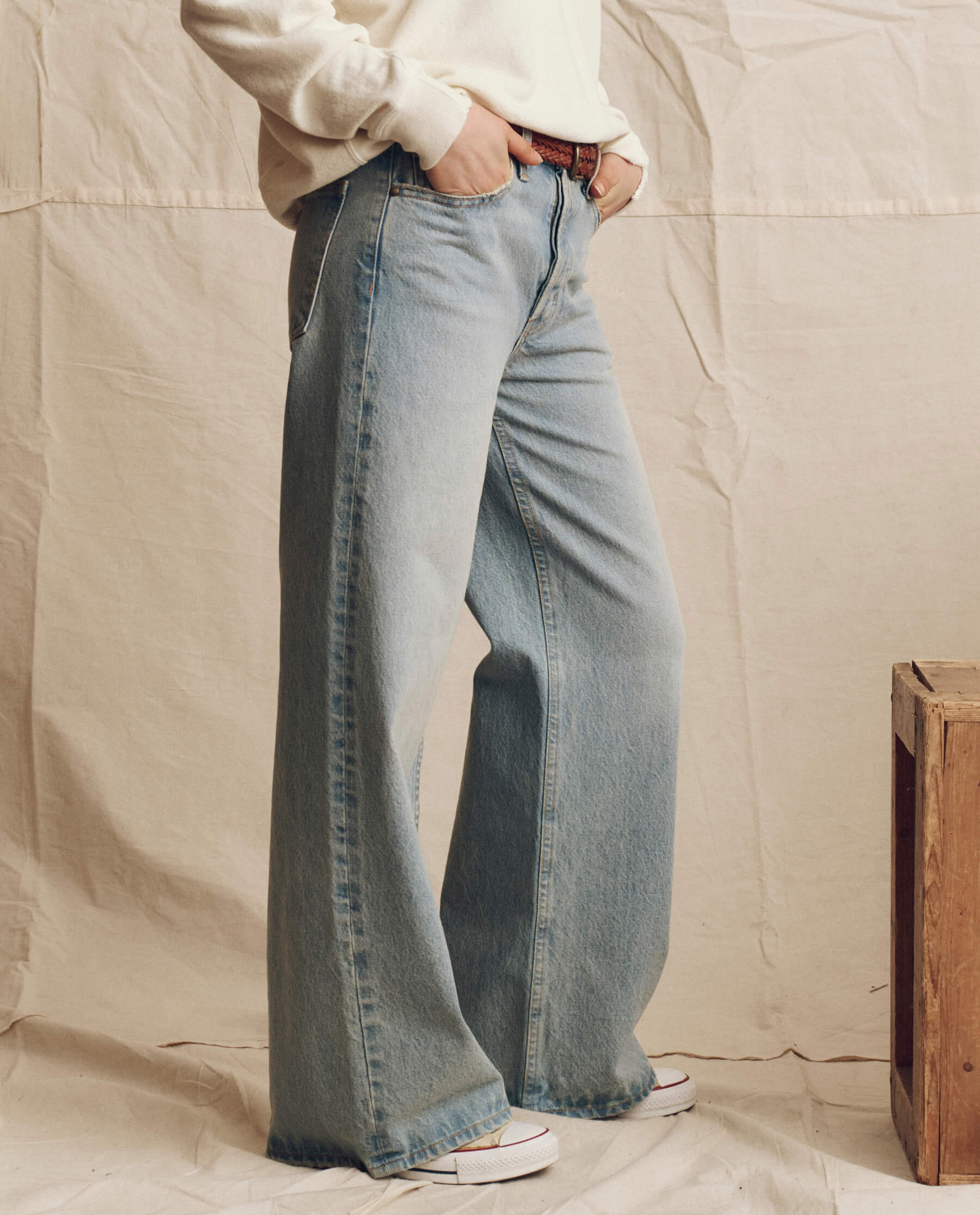 The Slouch Wide Leg Jean. -- Tidal Wash - Image 3