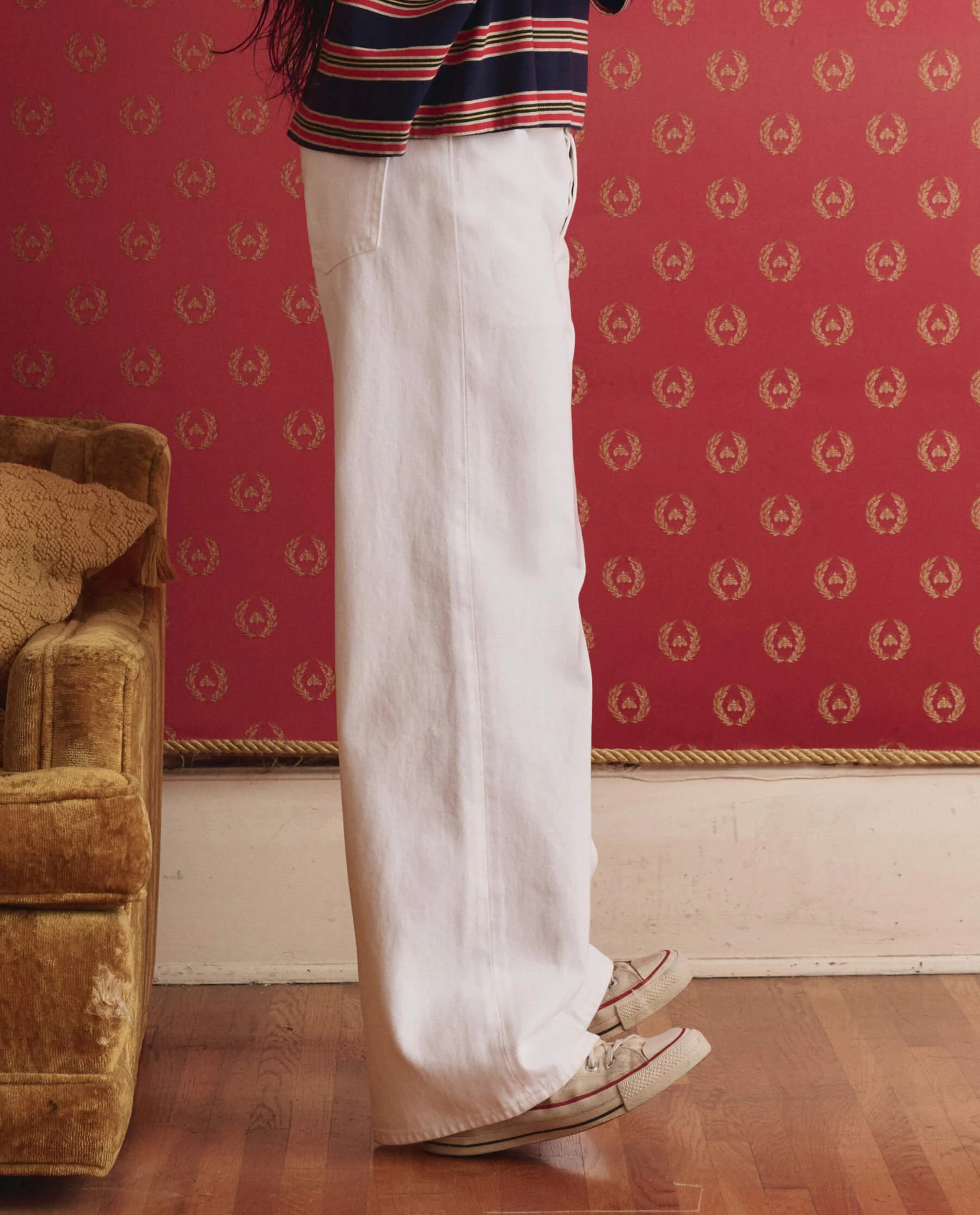 The Slouch Wide Leg Jean. -- True White - Image 2