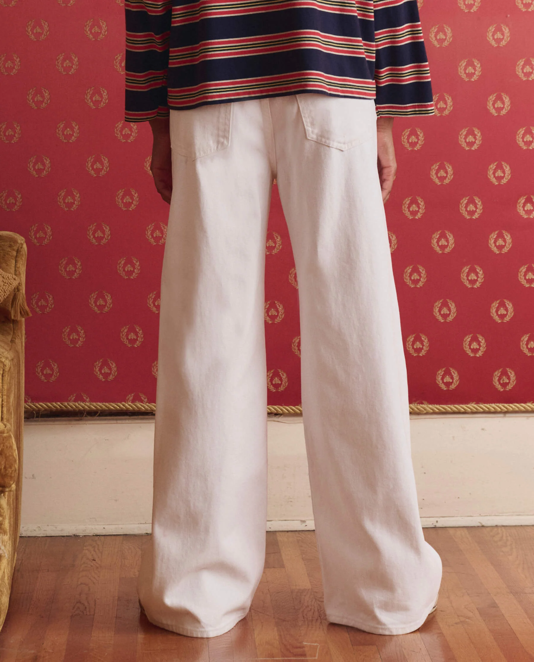 The Slouch Wide Leg Jean. -- True White - Image 3
