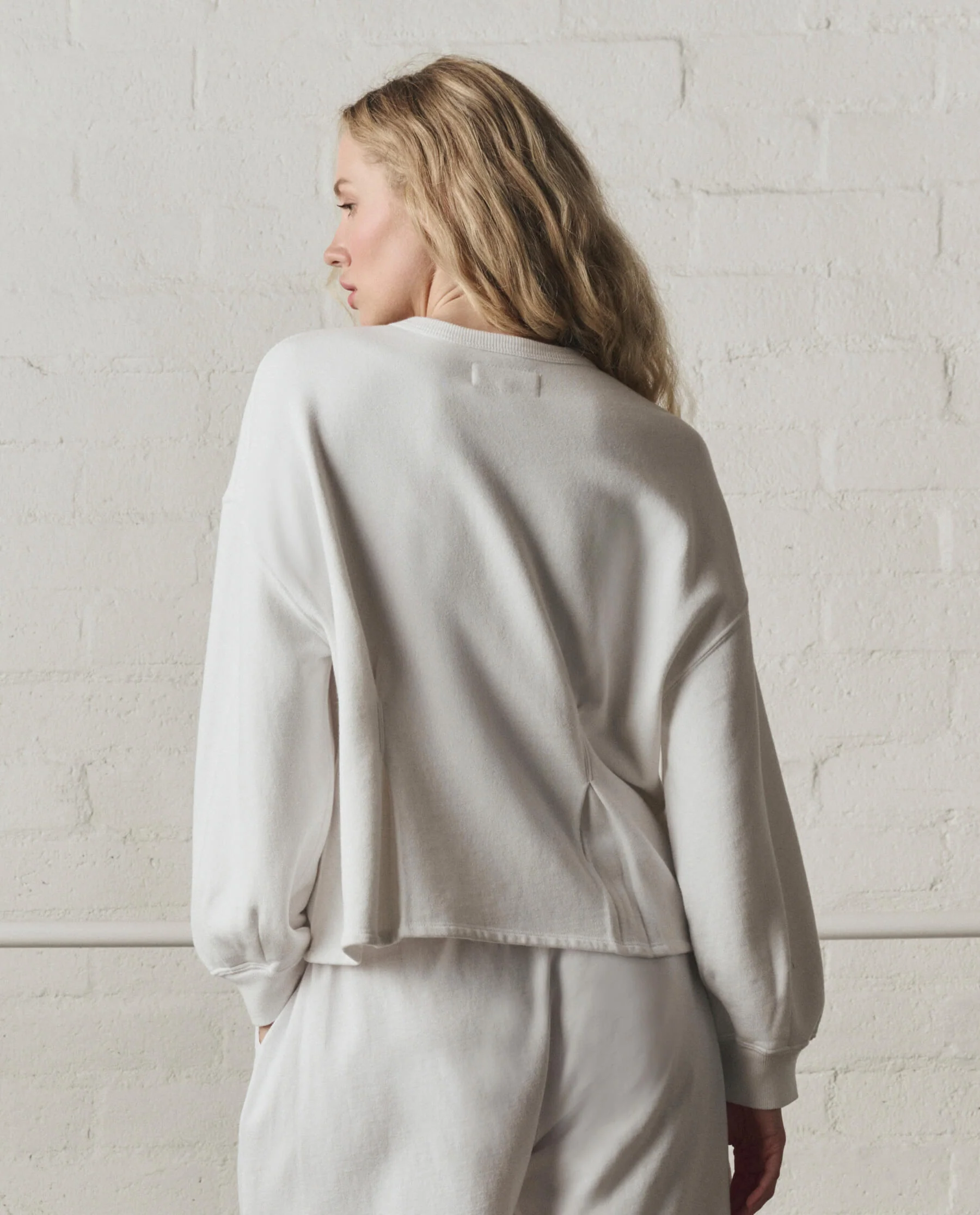 The Slouchy Corset Sweatshirt. -- True White - Image 3