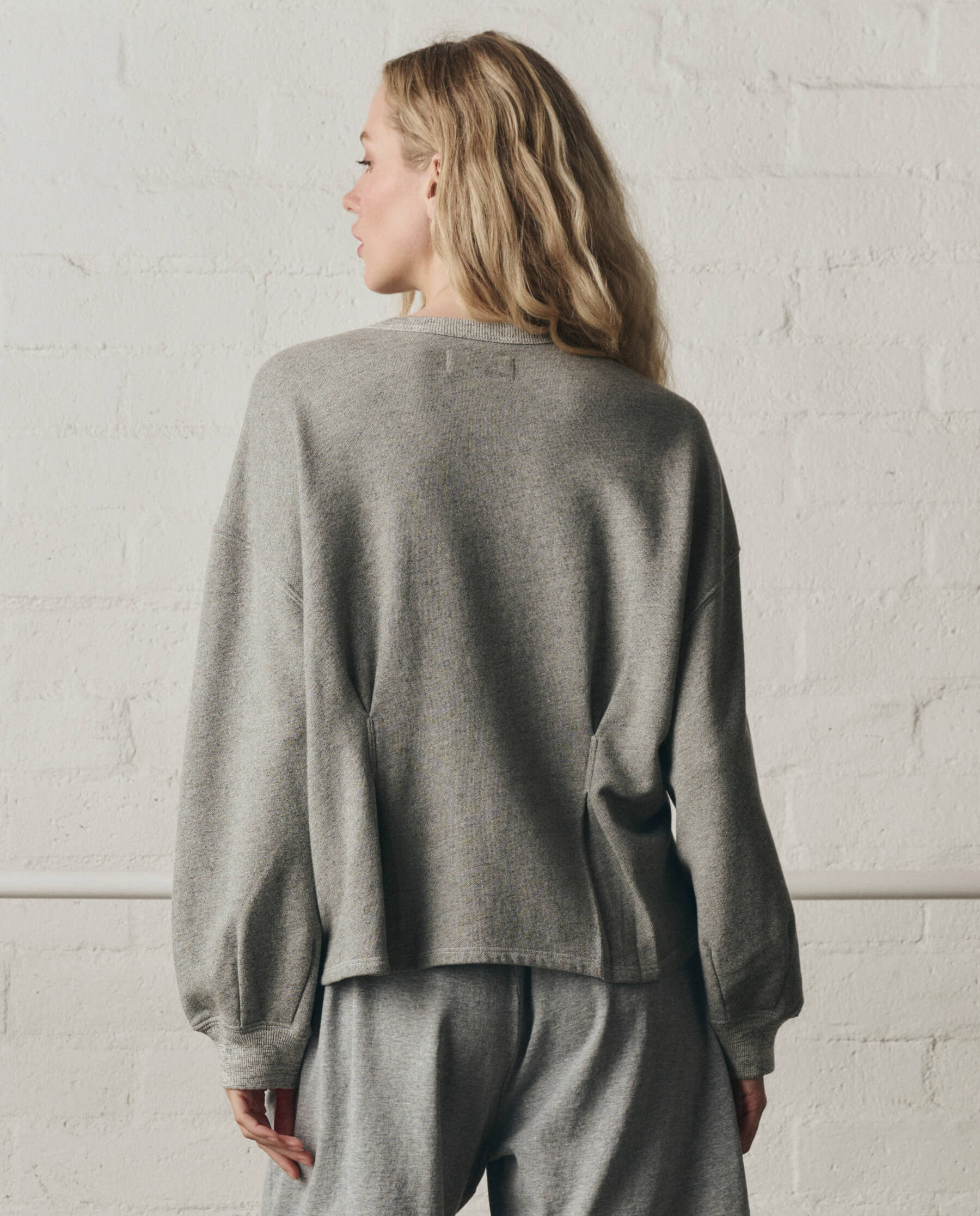 The Slouchy Corset Sweatshirt. -- Varsity Grey - Image 3