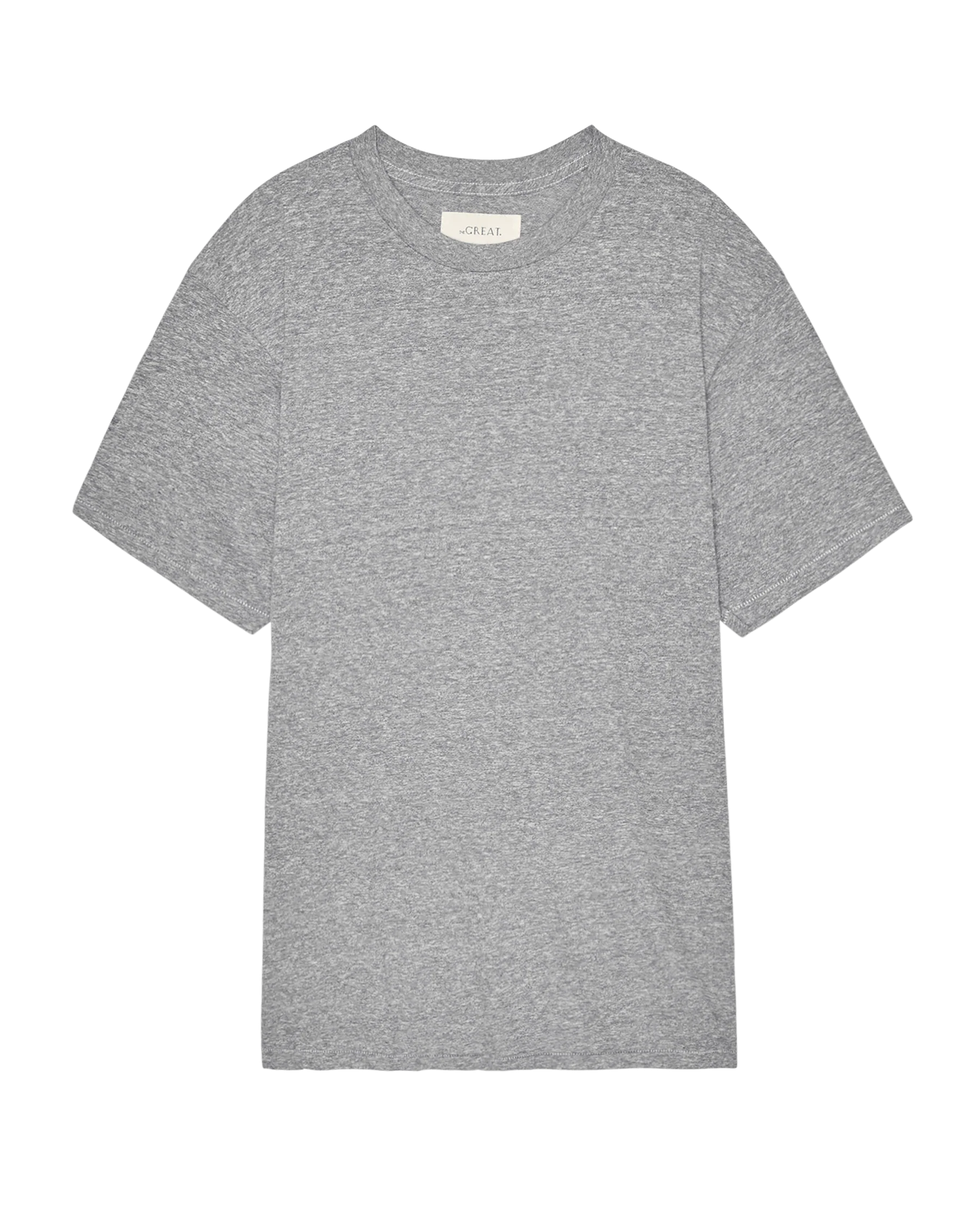 The Slouchy Crew Tee. -- Heather Grey - Image 6