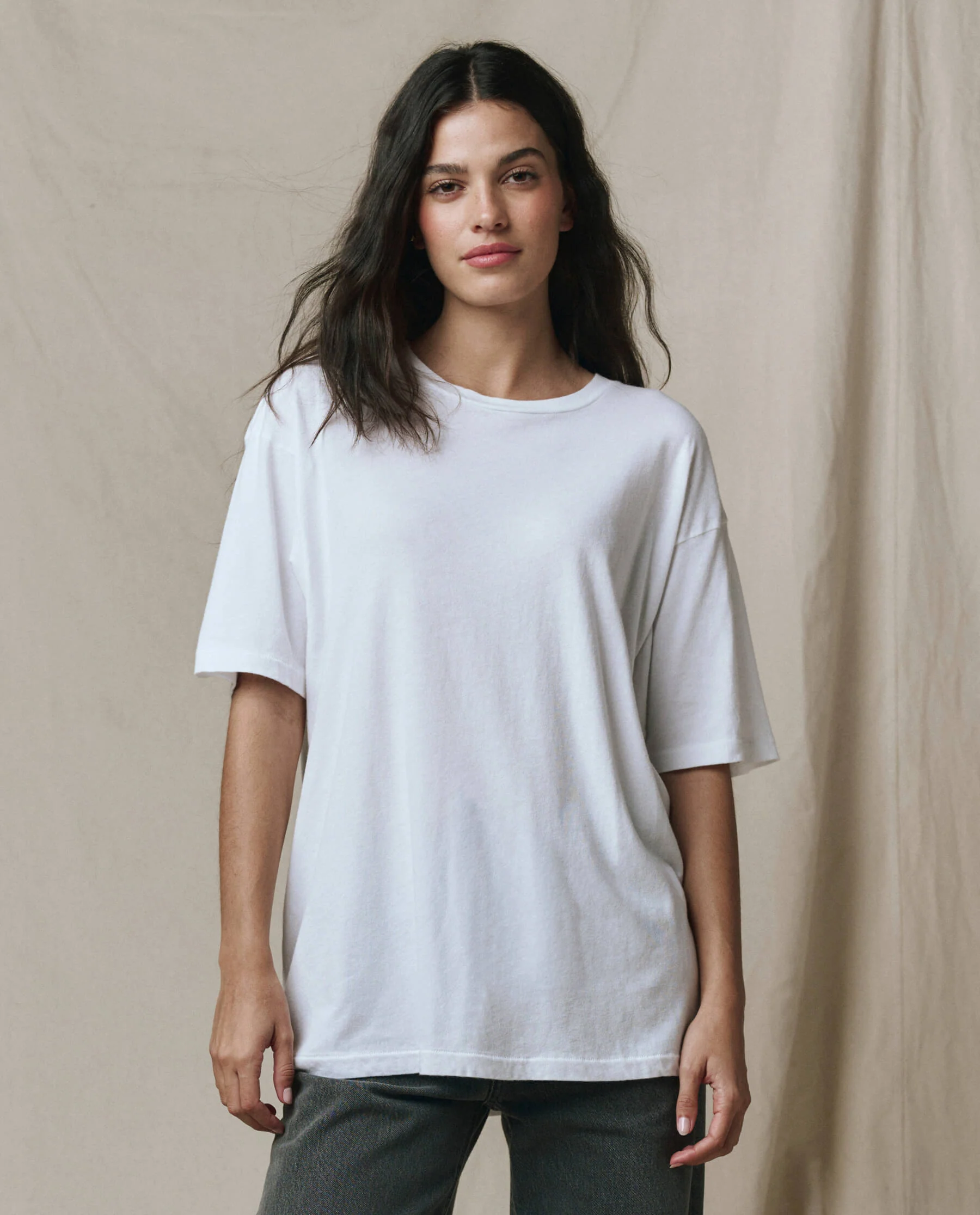 The Slouchy Crew Tee. -- True White - Image 3
