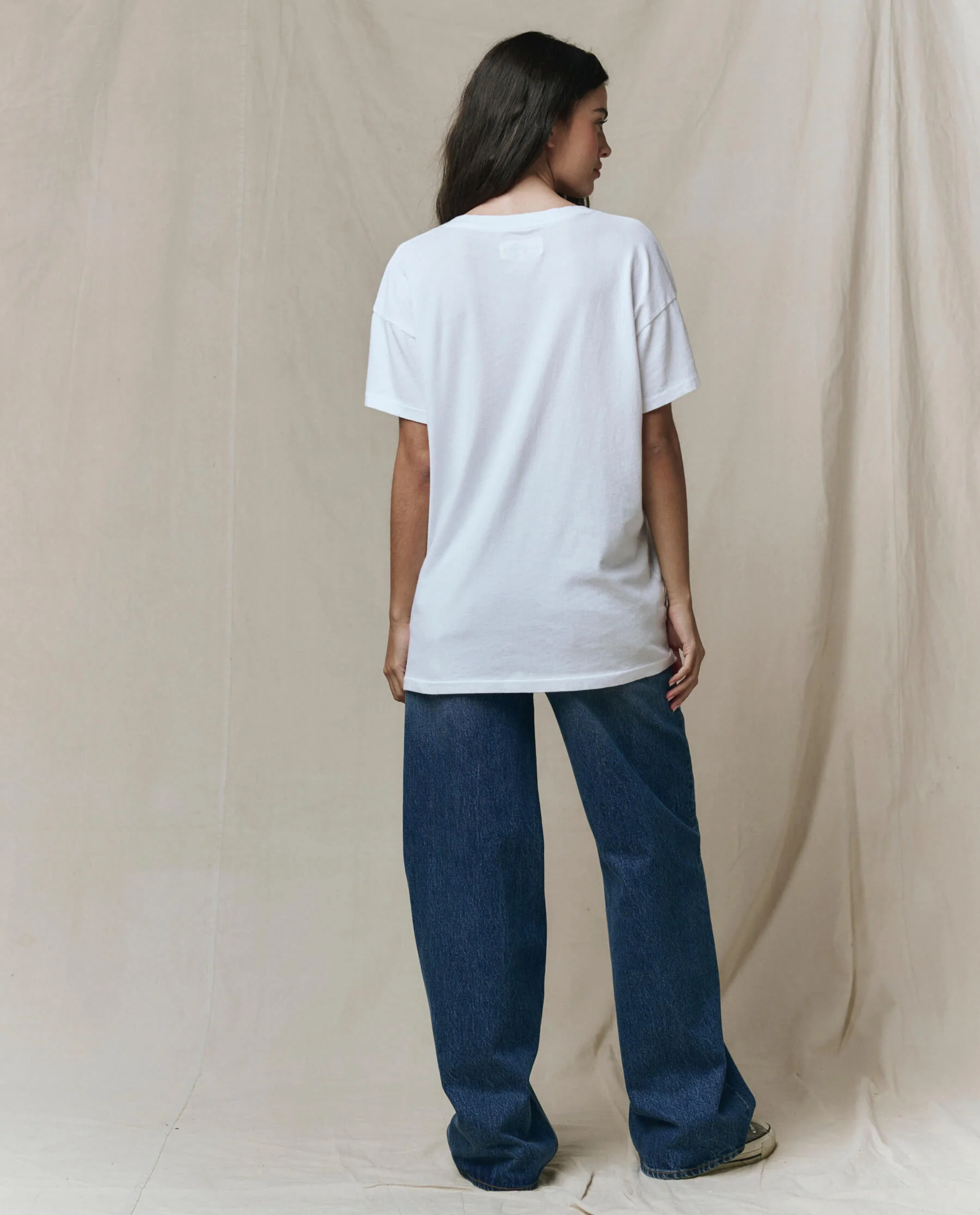 The Slouchy V-Neck Tee. -- True White - Image 3