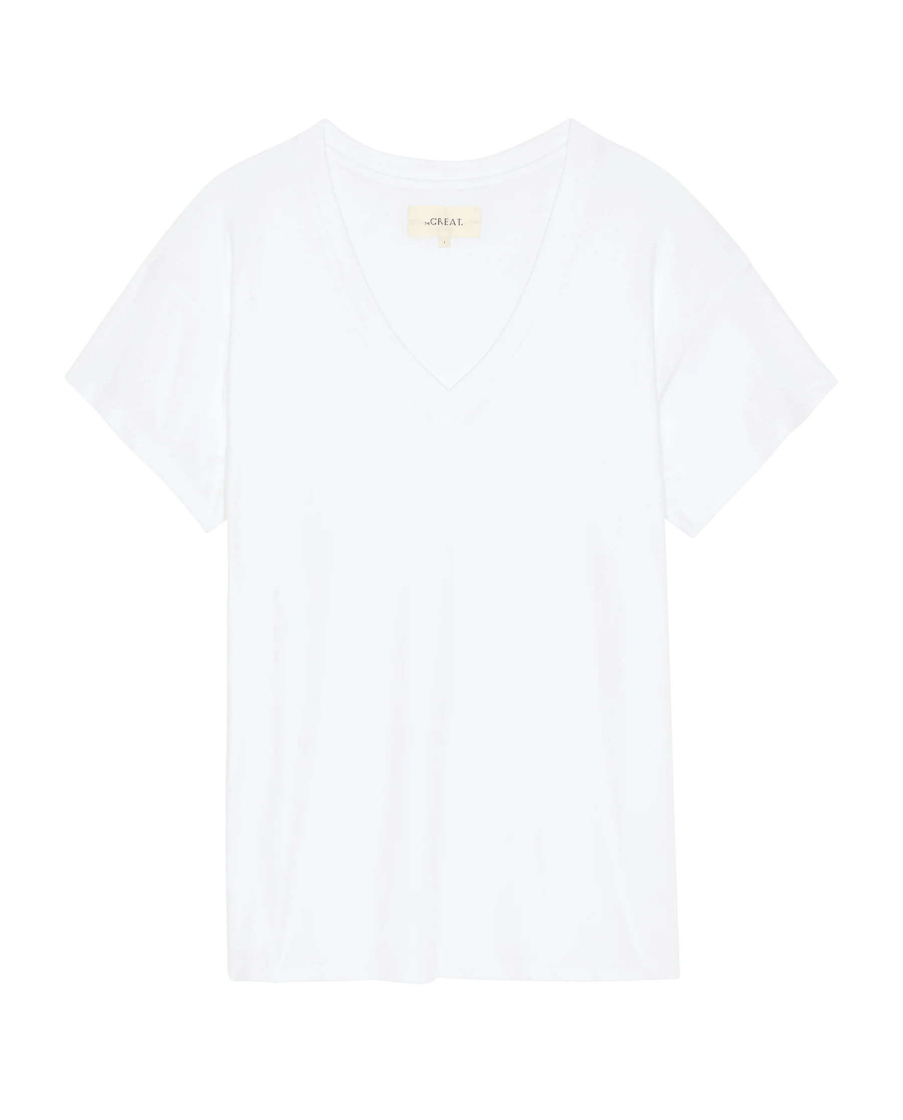 The Slouchy V-Neck Tee. -- True White - Image 6
