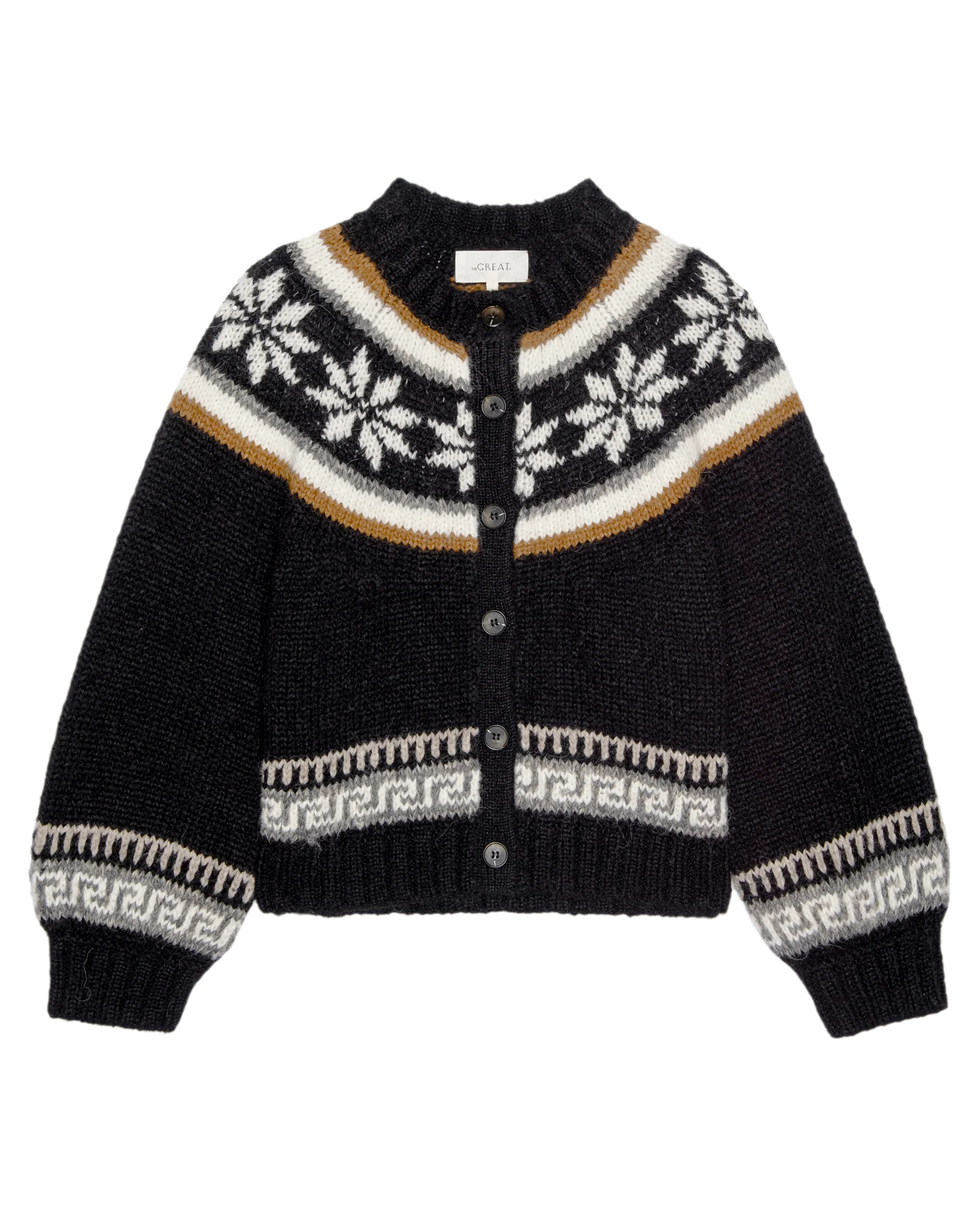The Snowflake Ice Rink Cardigan. -- Black - Image 6