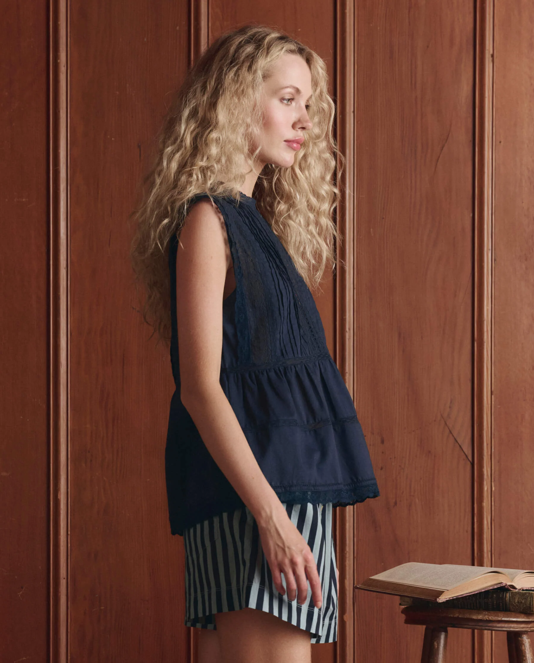 The Sonnet Top. -- Navy - Image 3
