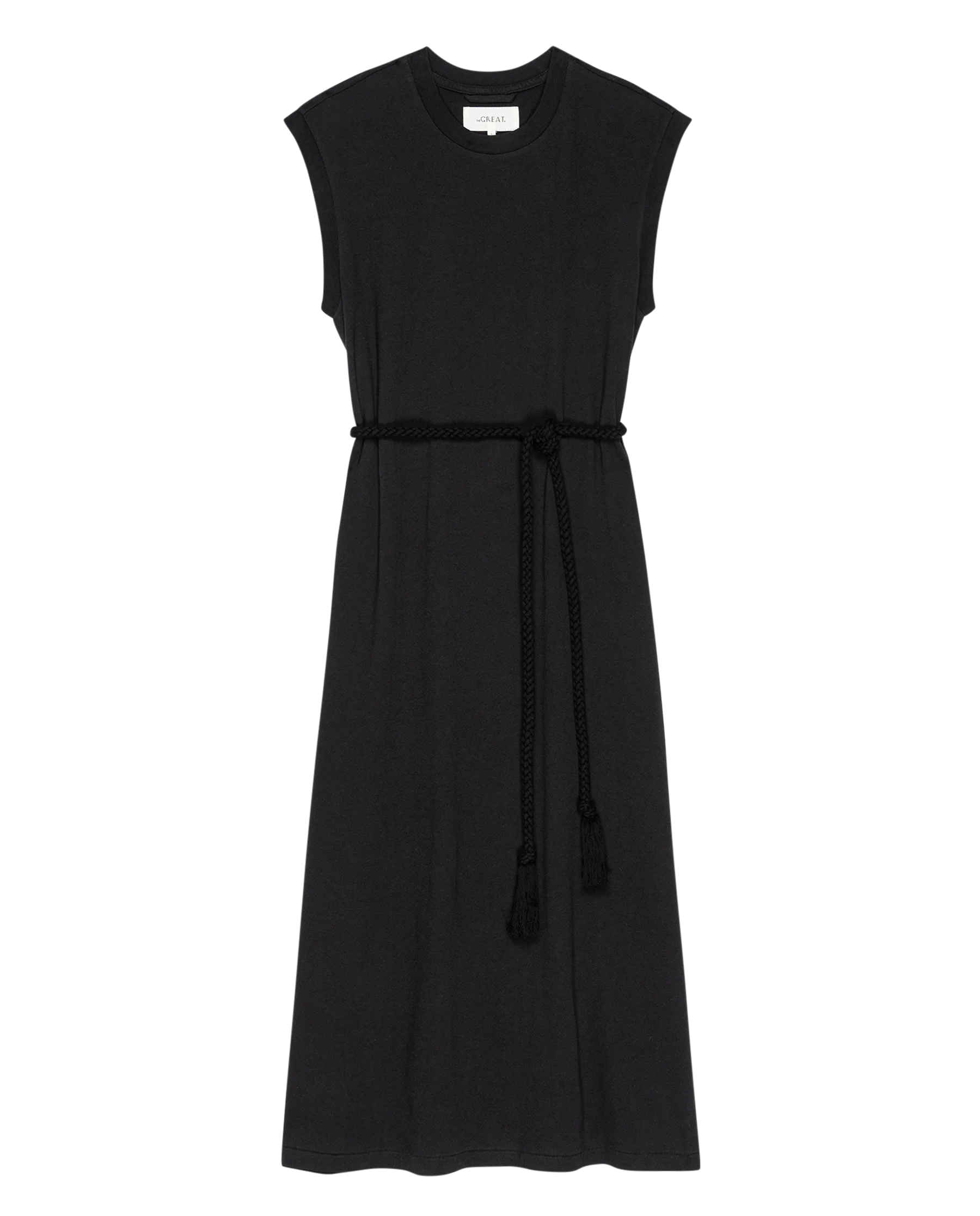 The Square Tee Dress. -- Almost Black - Image 6