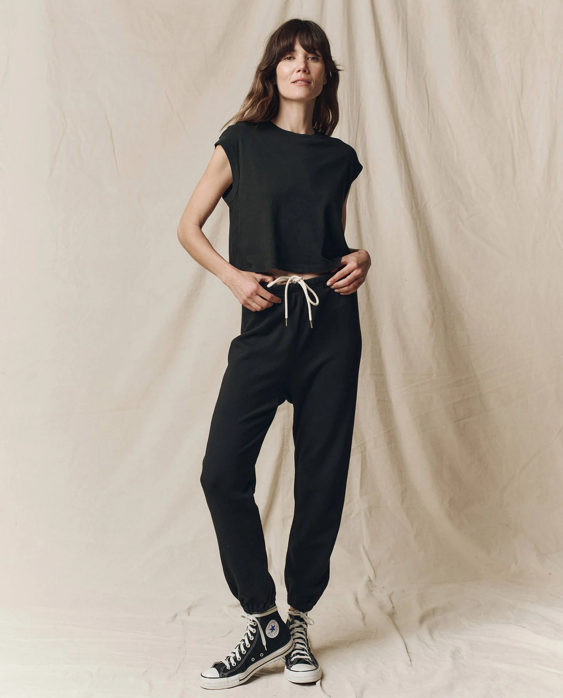 The Stadium Sweatpant. Solid -- Almost Black - Image 4