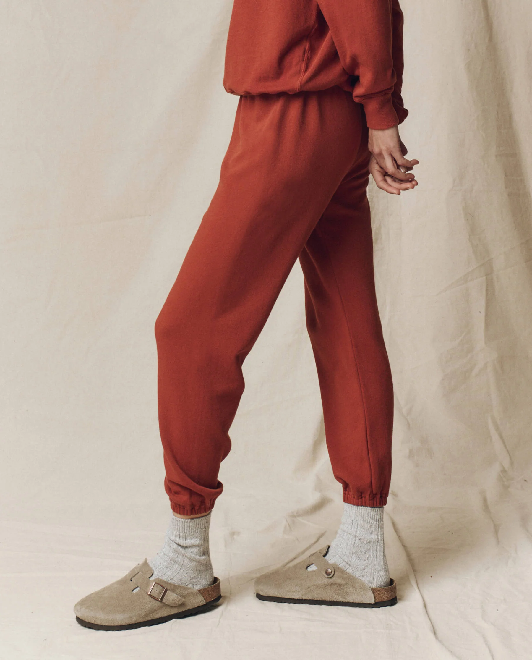 The Stadium Sweatpant. Solid -- Brick - Image 3