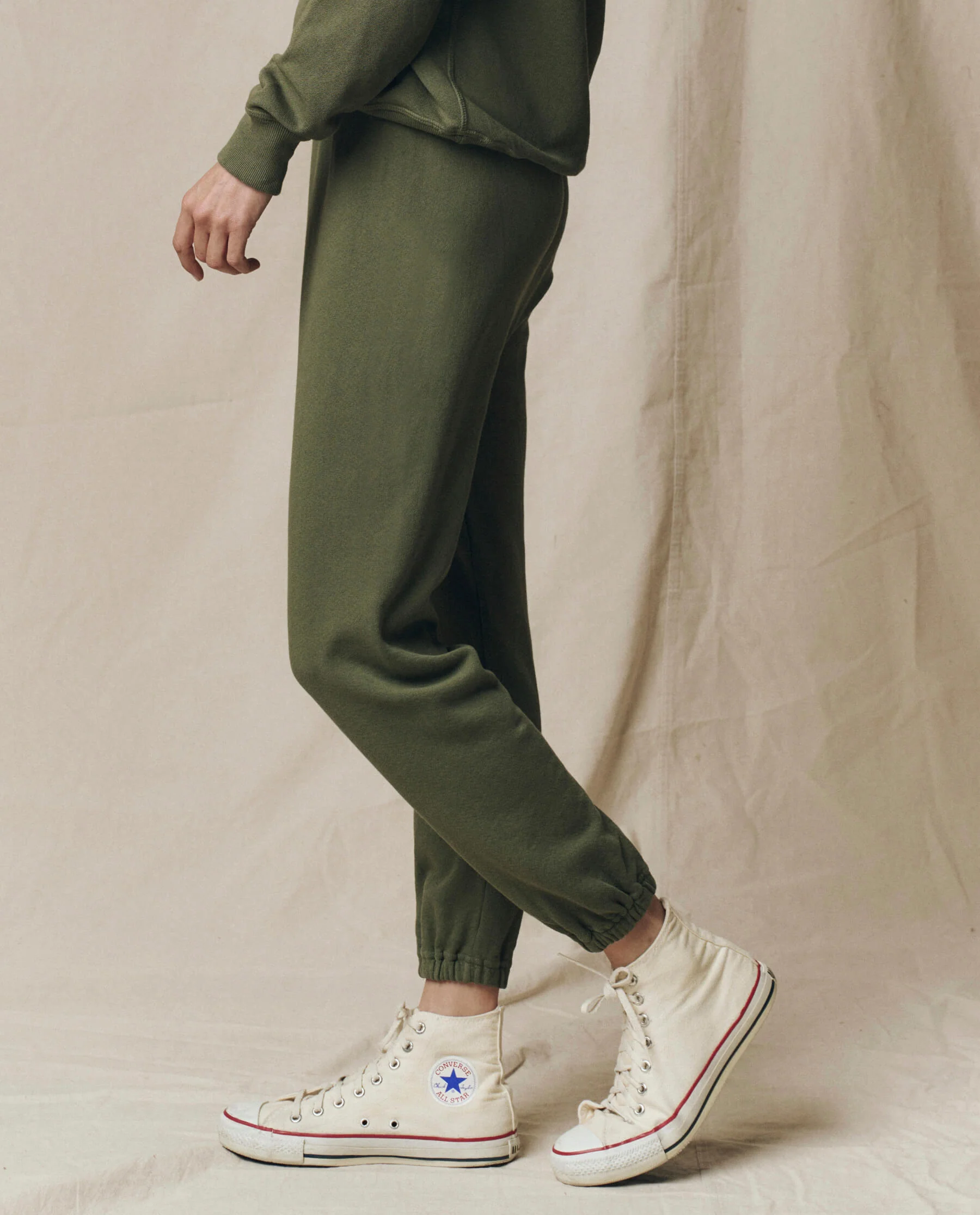 The Stadium Sweatpant. Solid -- Heritage Army - Image 3