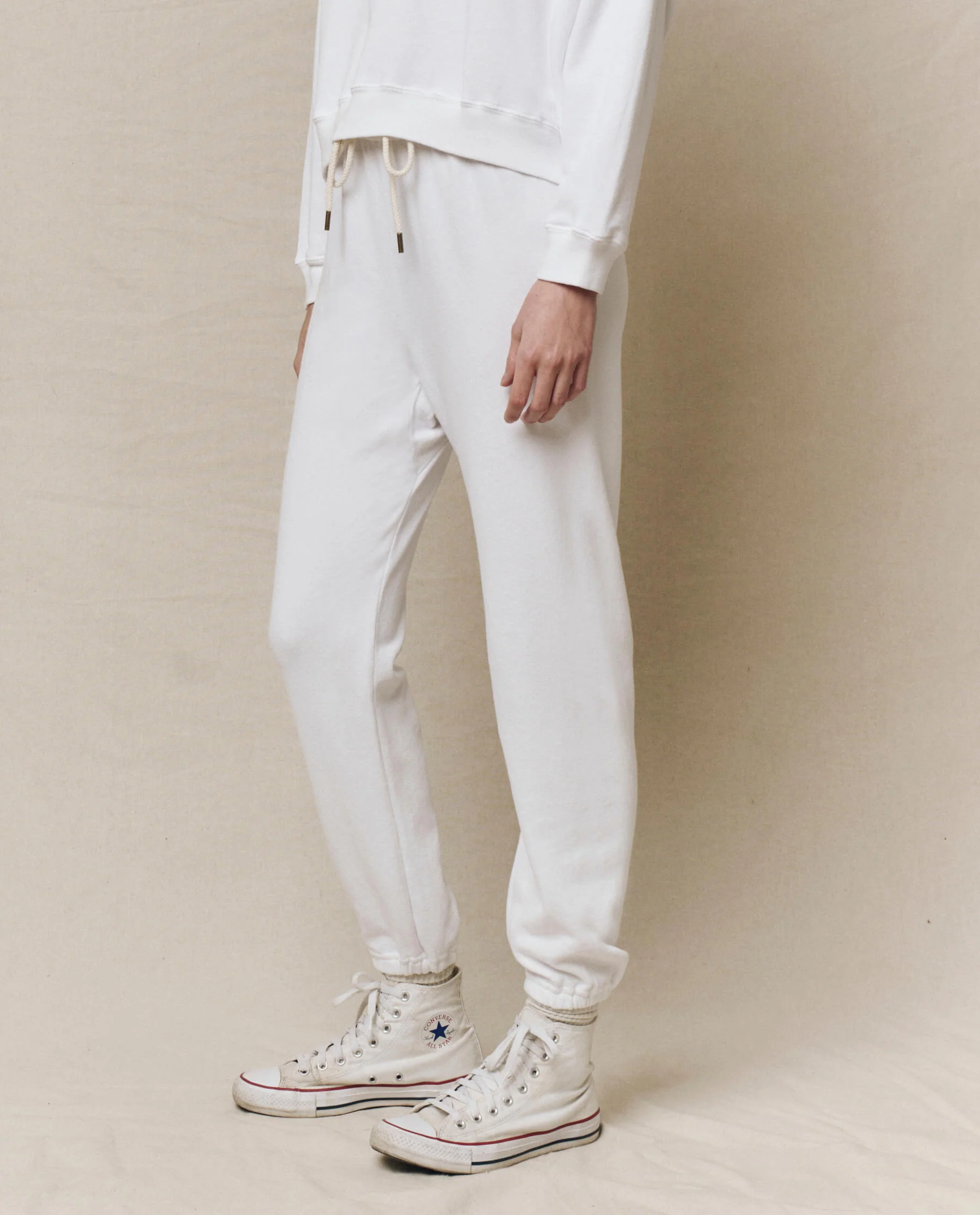 The Stadium Sweatpant. Solid -- True White - Image 3