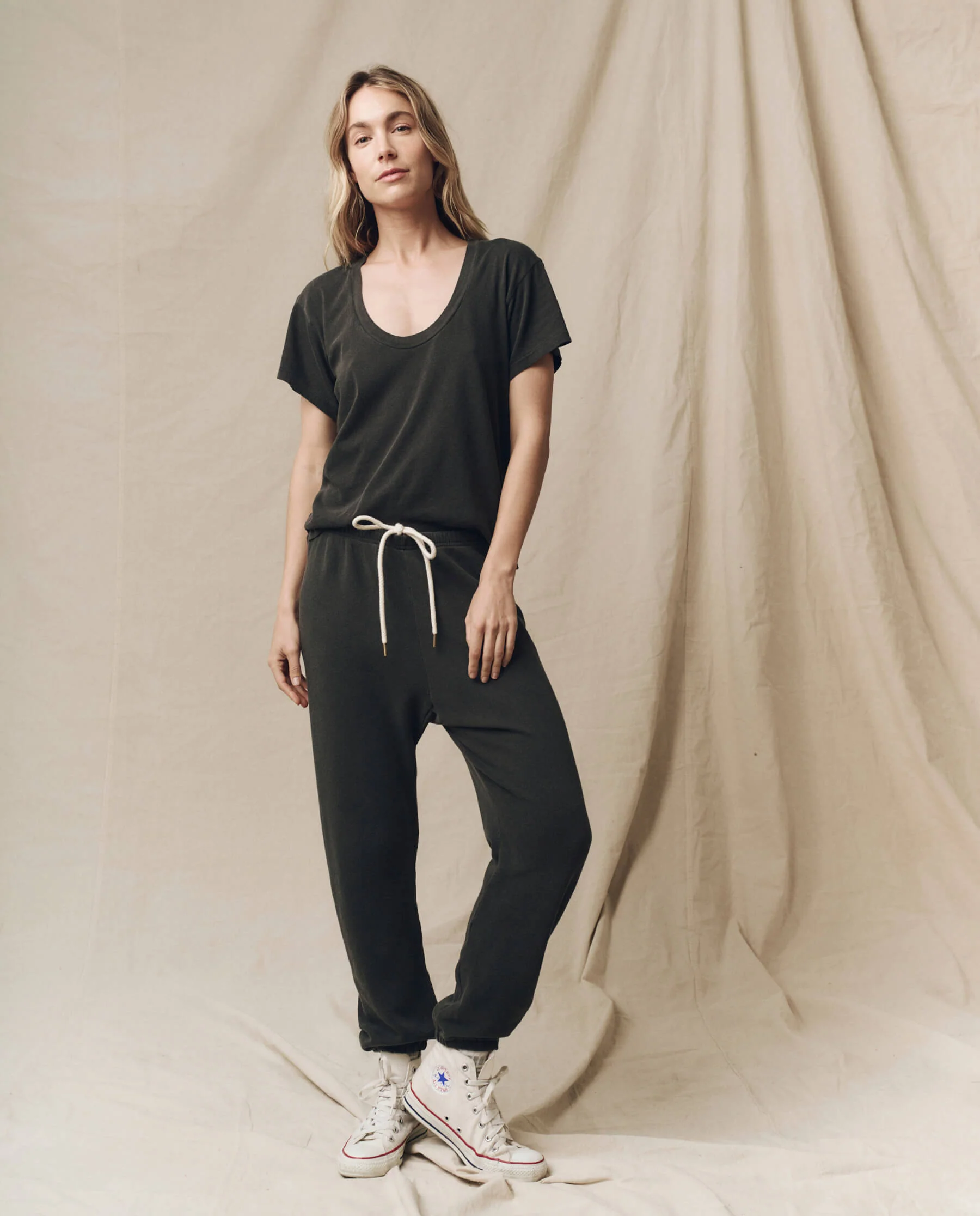 The Stadium Sweatpant. Solid -- Washed Black - Image 4