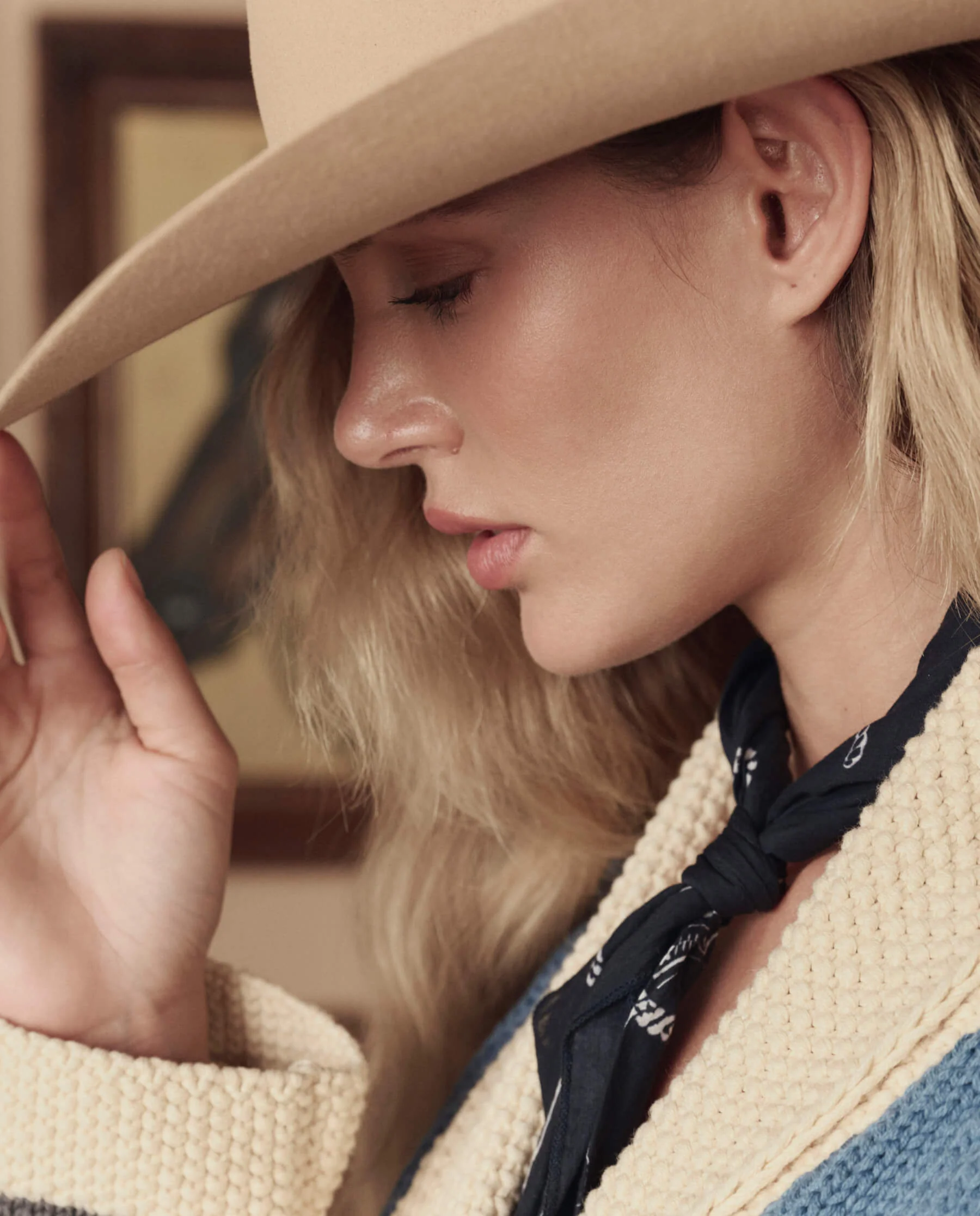 The Stetson Western Bandana. -- Navy - Image 3