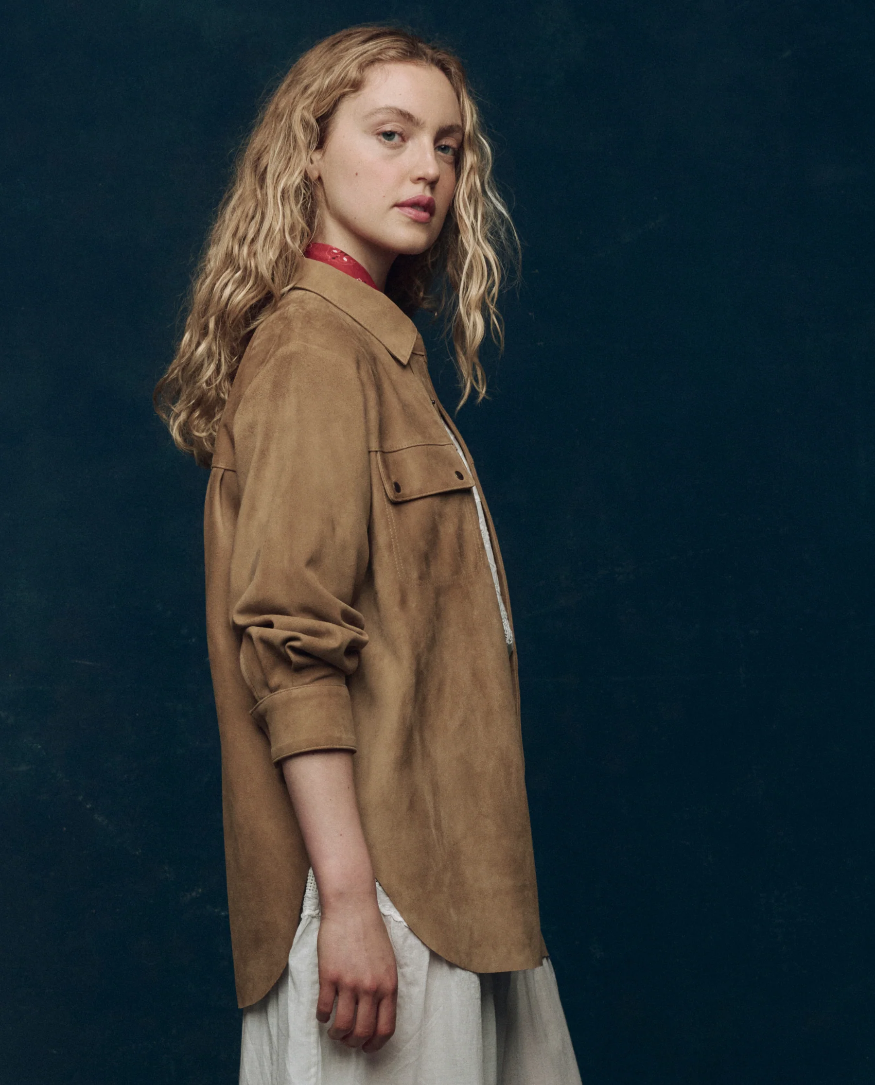 The Suede Traveler Jacket. -- Golden Brown - Image 3