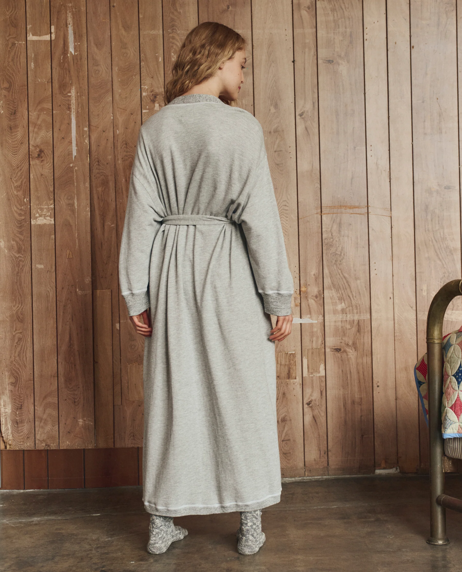 The Sweatshirt Robe. -- Light Heather Grey - Image 4
