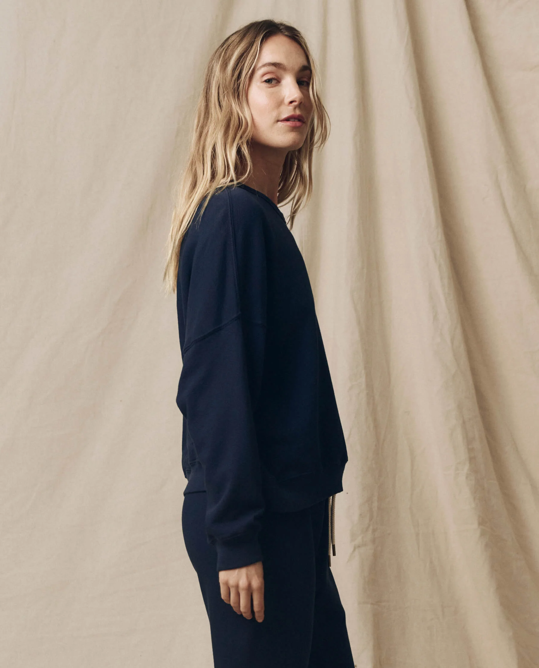 The Teammate Sweatshirt. Solid -- True Navy - Image 3