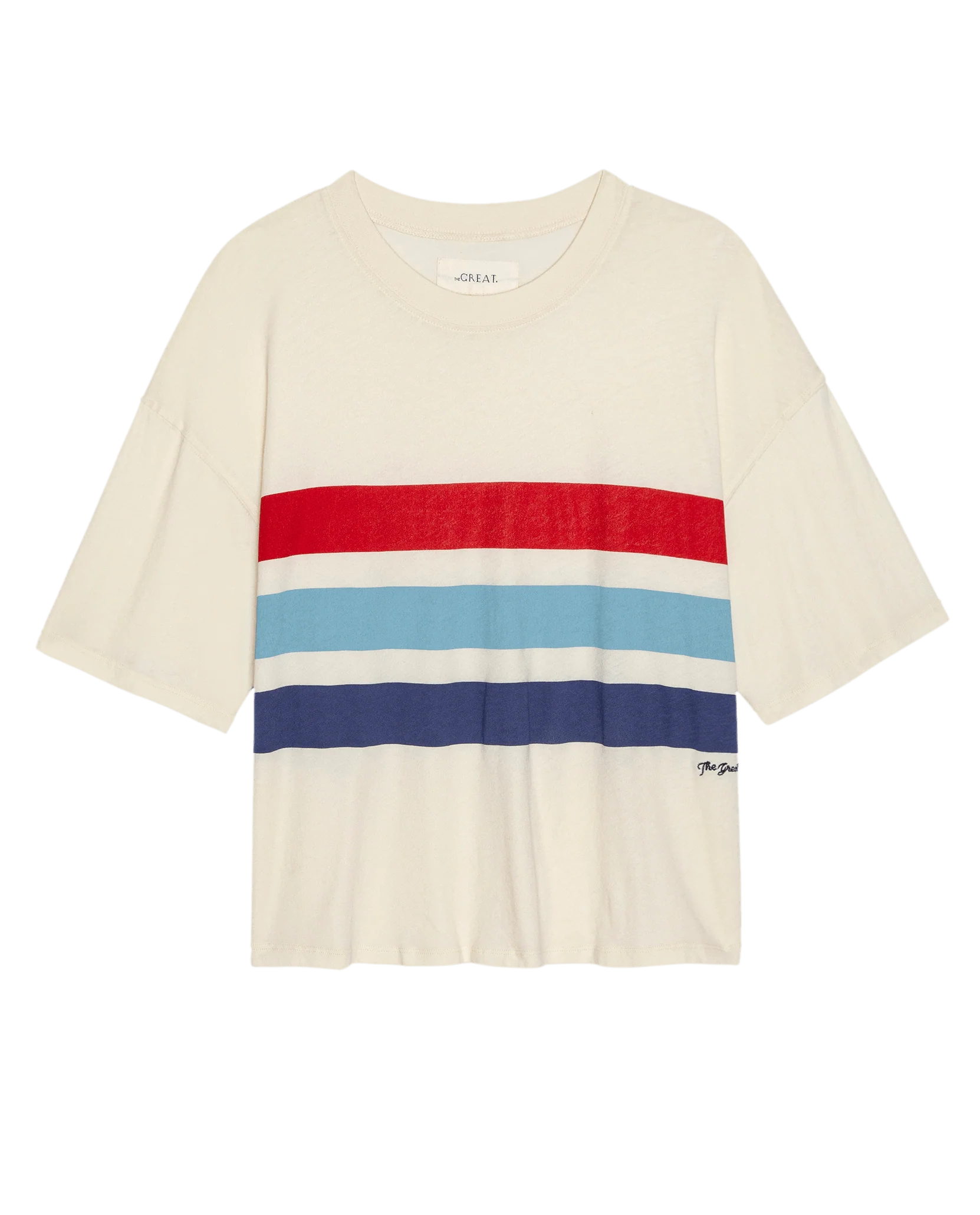 The Track Crew w/ Saltwater Stripe. -- Washed White - Image 5