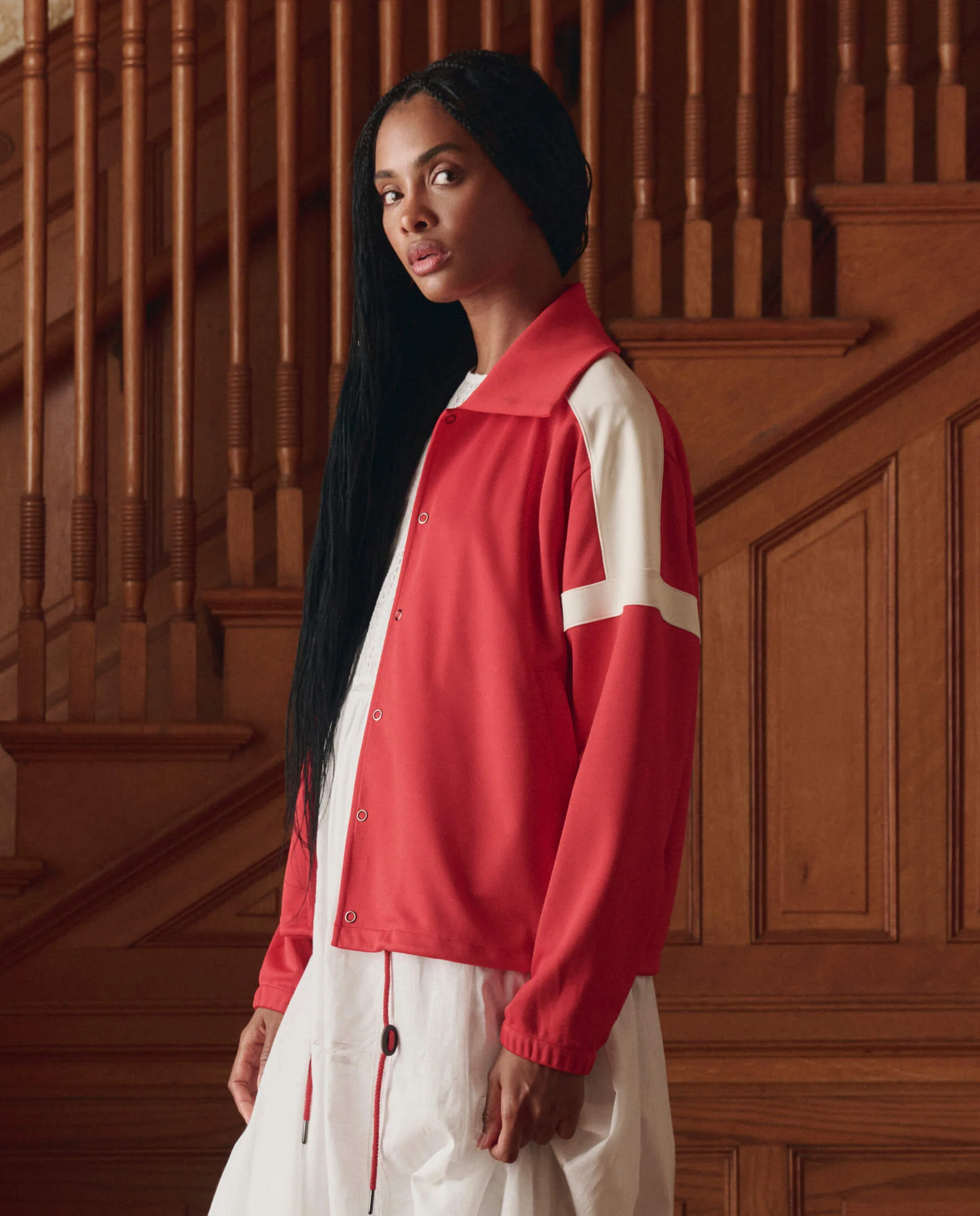 The Trainer Jacket. -- Poppy Red - Image 2