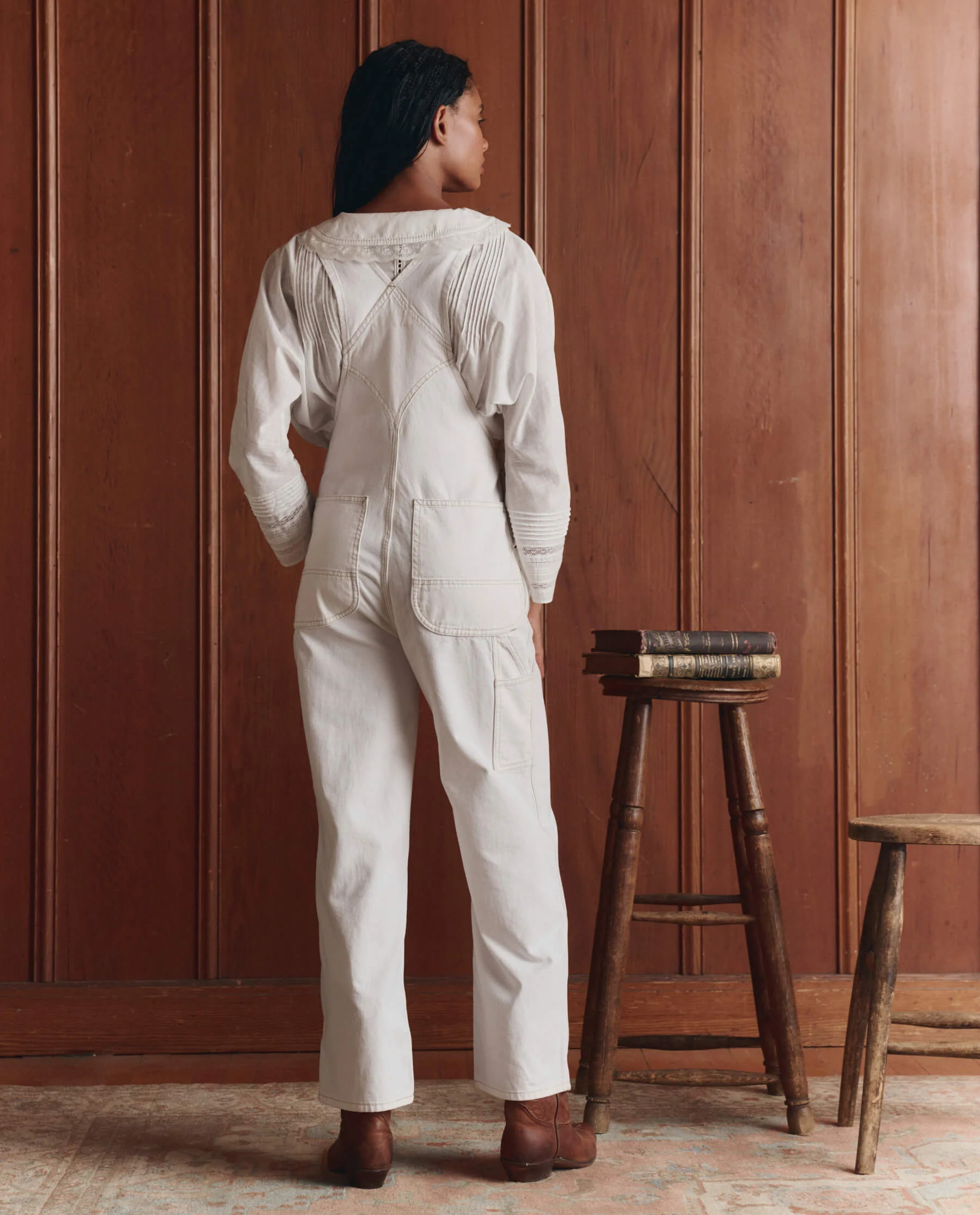 The Union Slim Overall. -- Washed White - Image 3