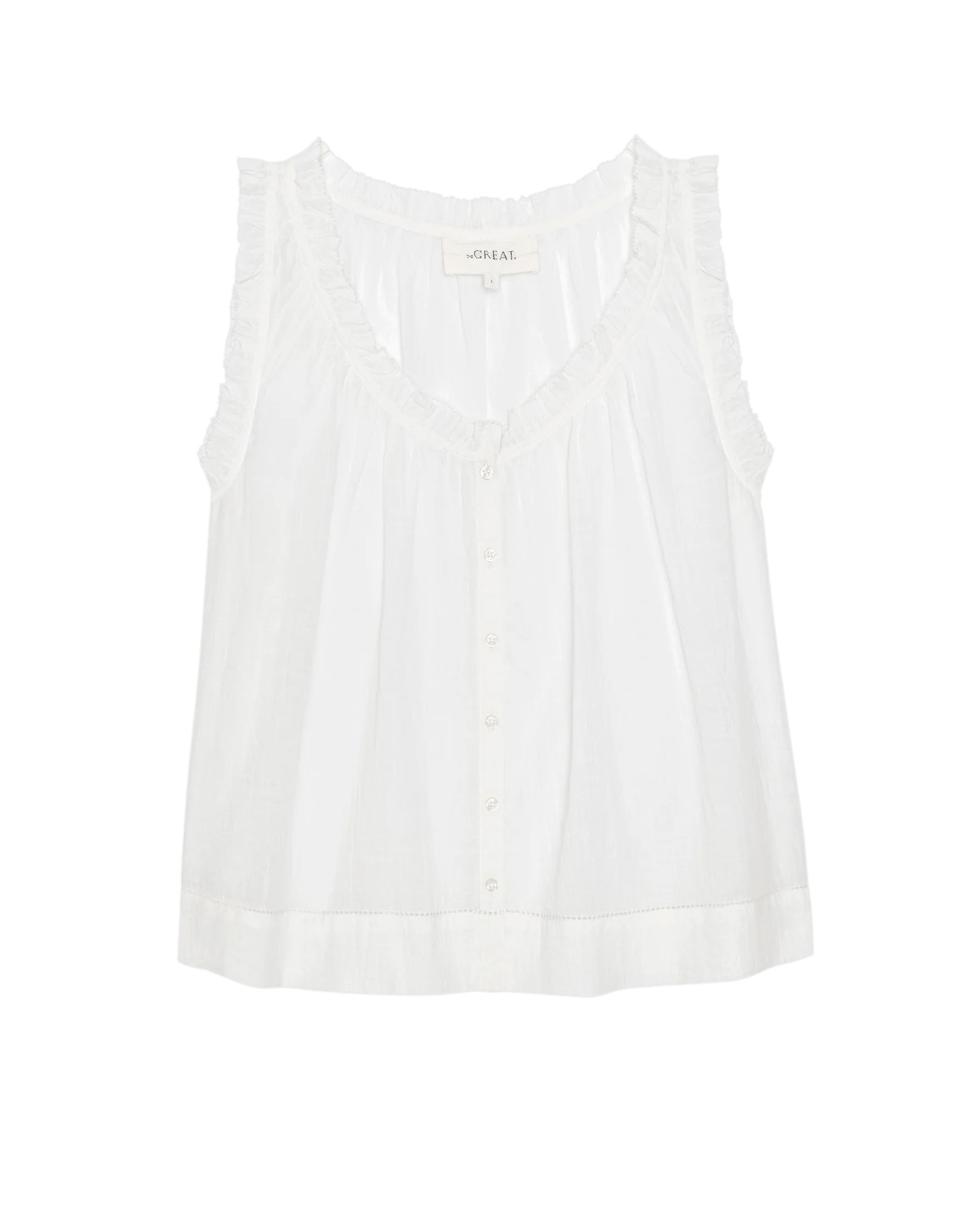 The Vignette Top. -- White - Image 7