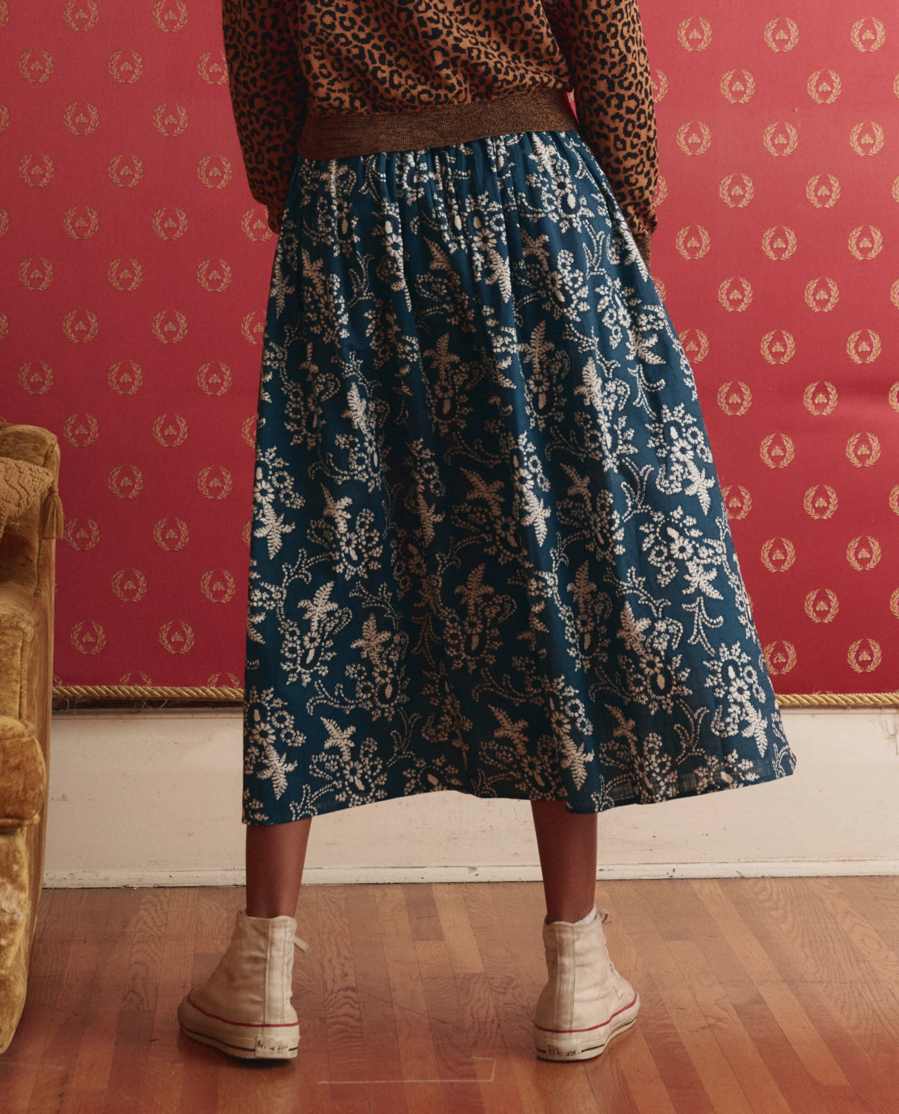 The Viola Skirt. -- Indigo Bandana - Image 3