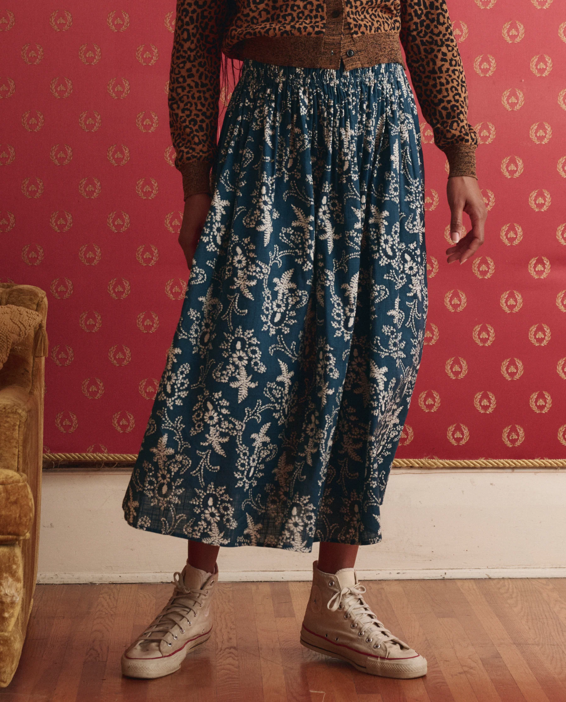 The Viola Skirt. -- Indigo Bandana - Image 4
