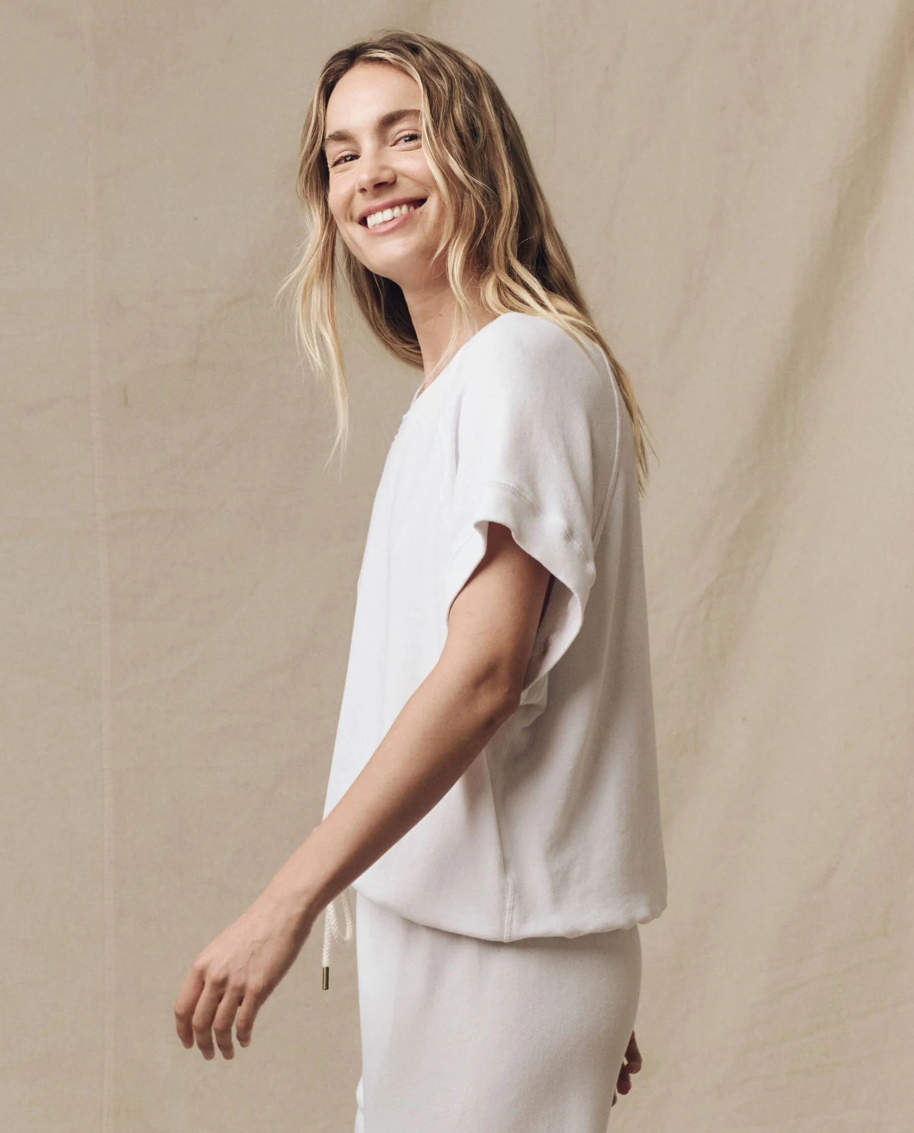 The Wedge Sweatshirt. Solid -- True White - Image 3